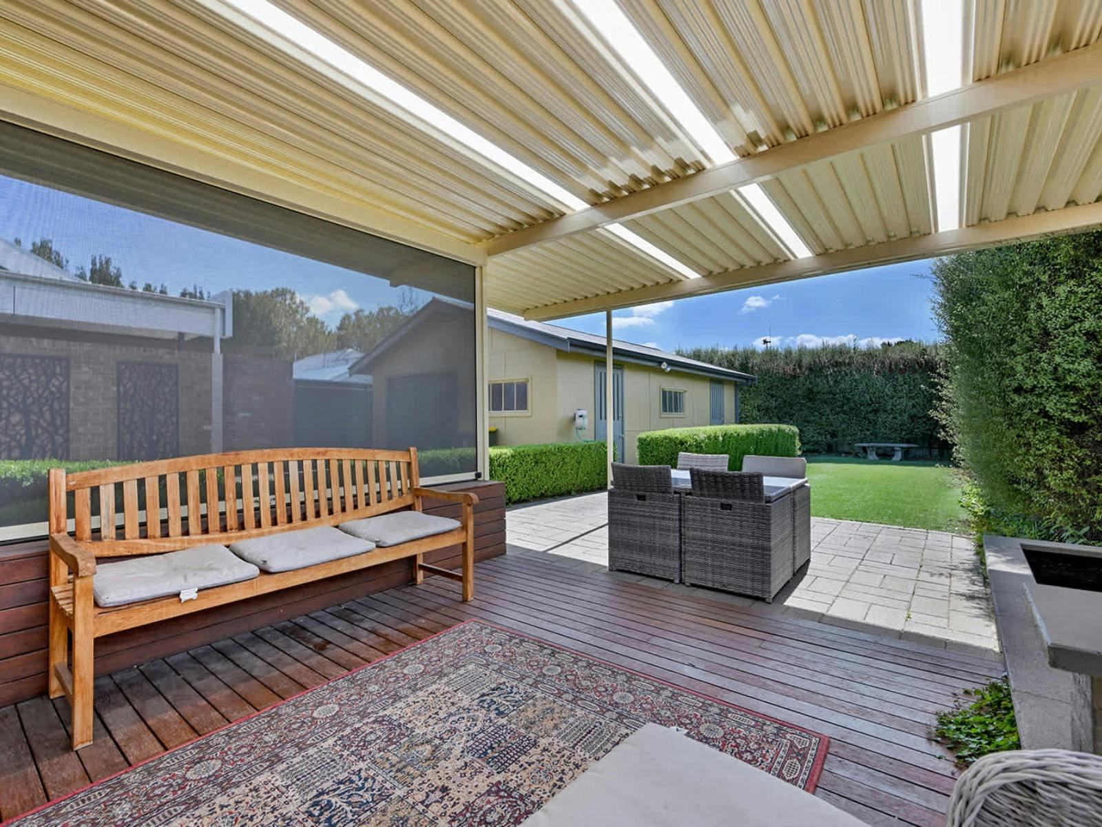 Undercover area with outdoor furniture, bbq