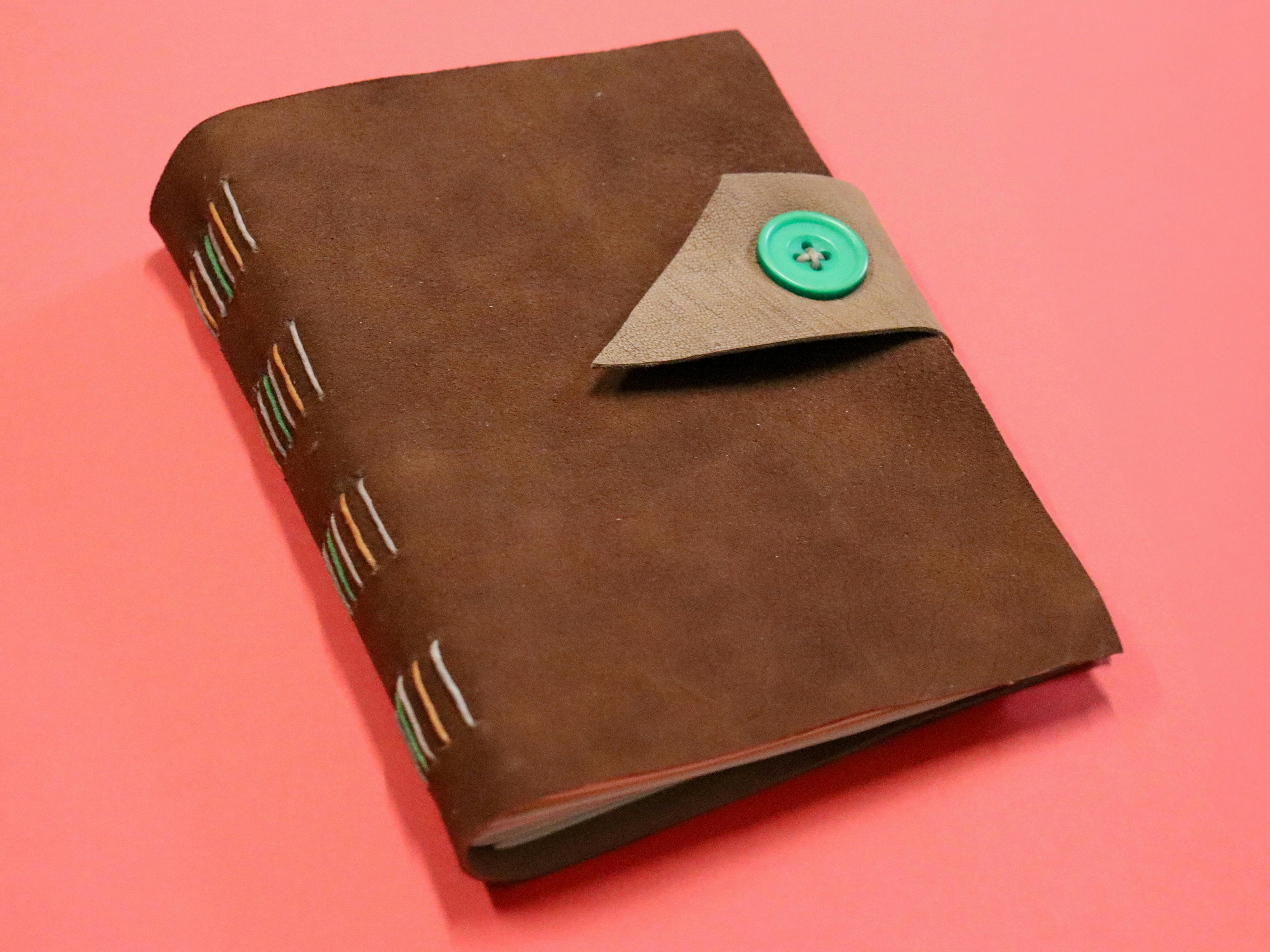 A student journal from the Leather Journal Workshop