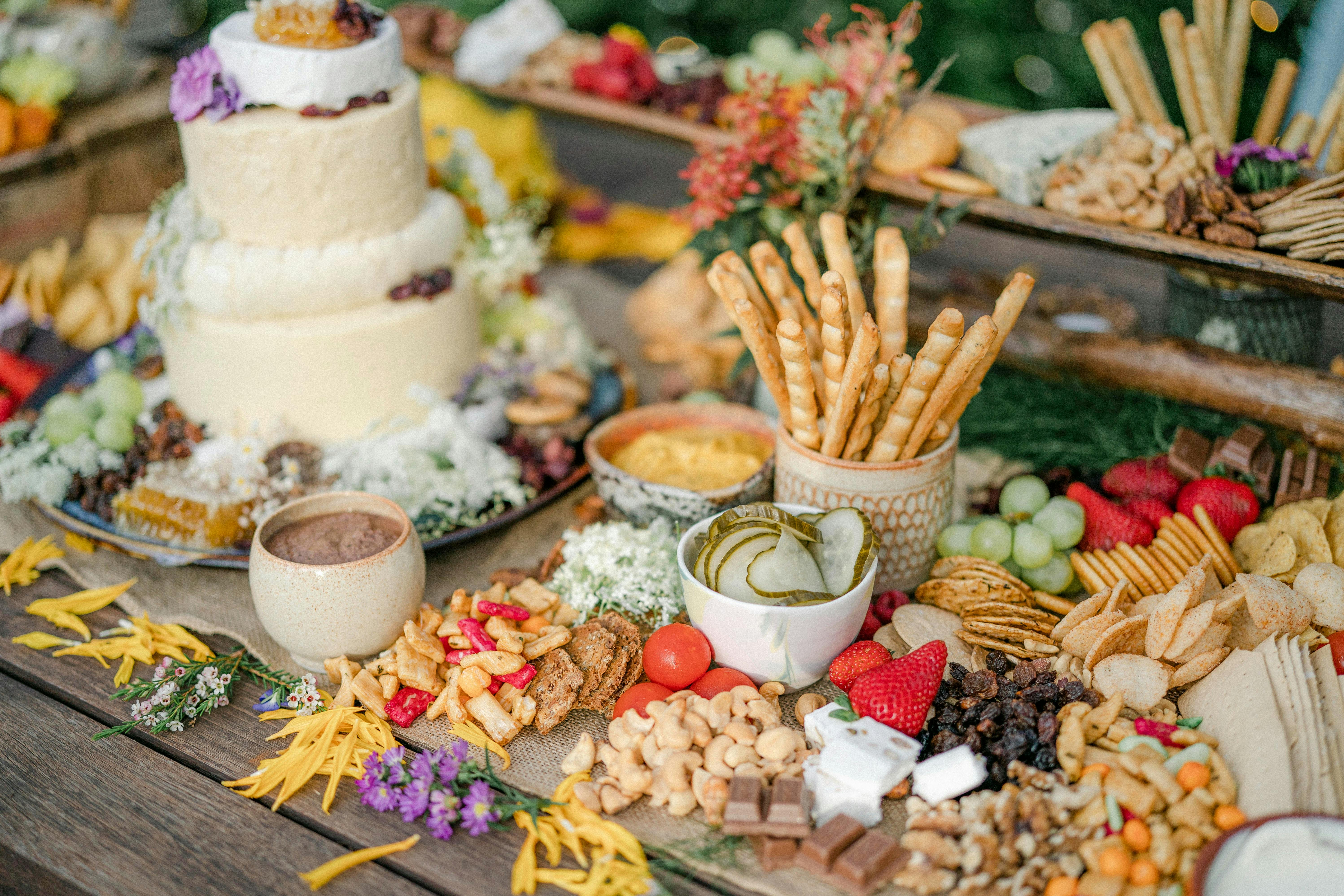 Grazing Table with wedding ceramics
