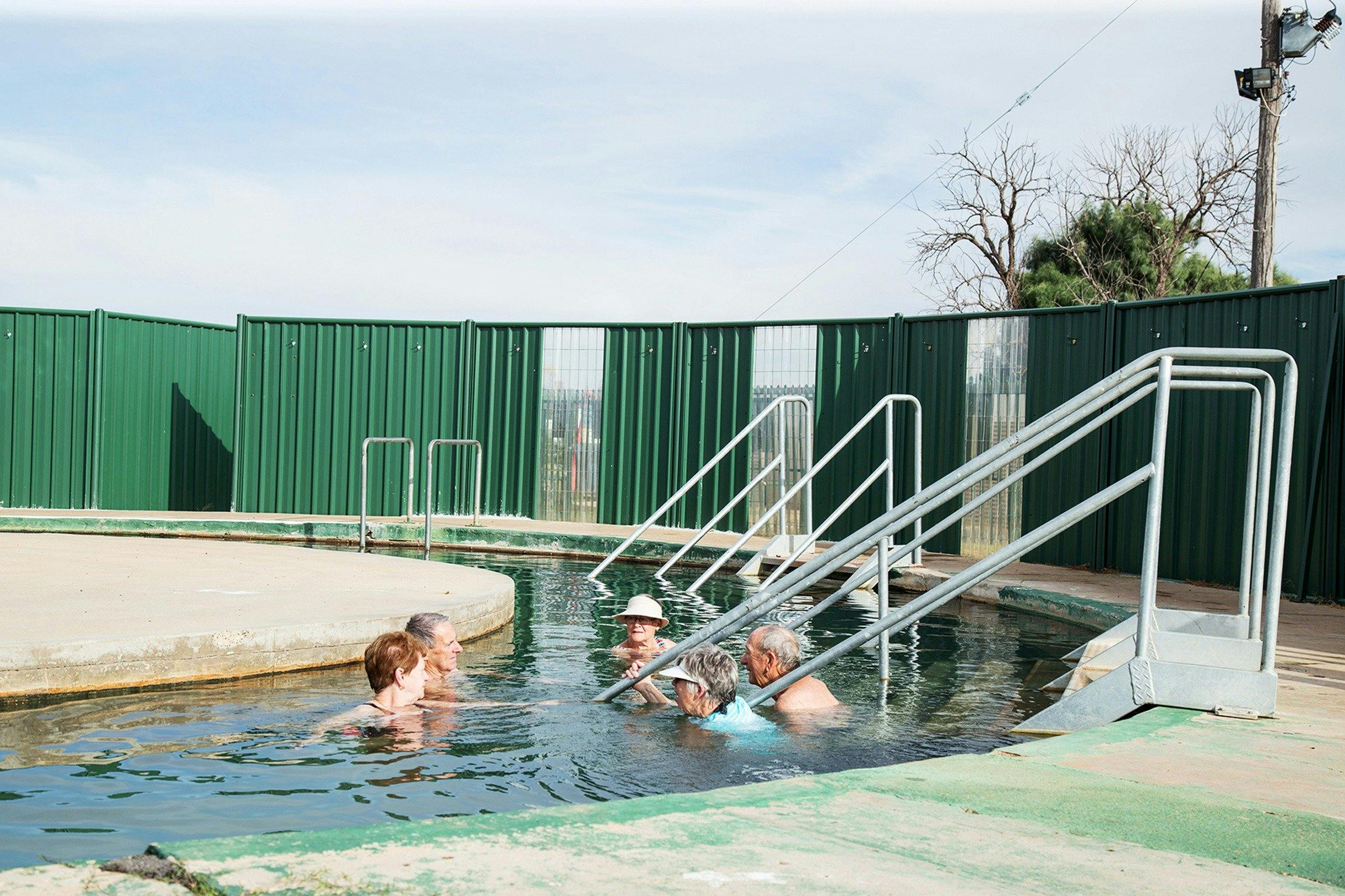Visitors enjoying the bore bath