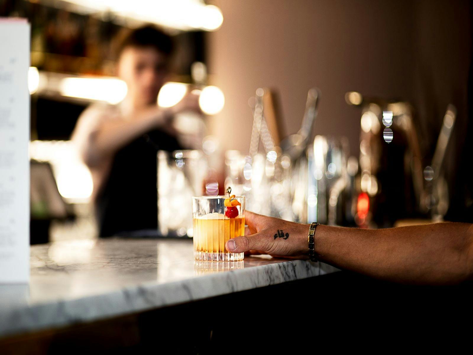 Cocktails at Alida bar