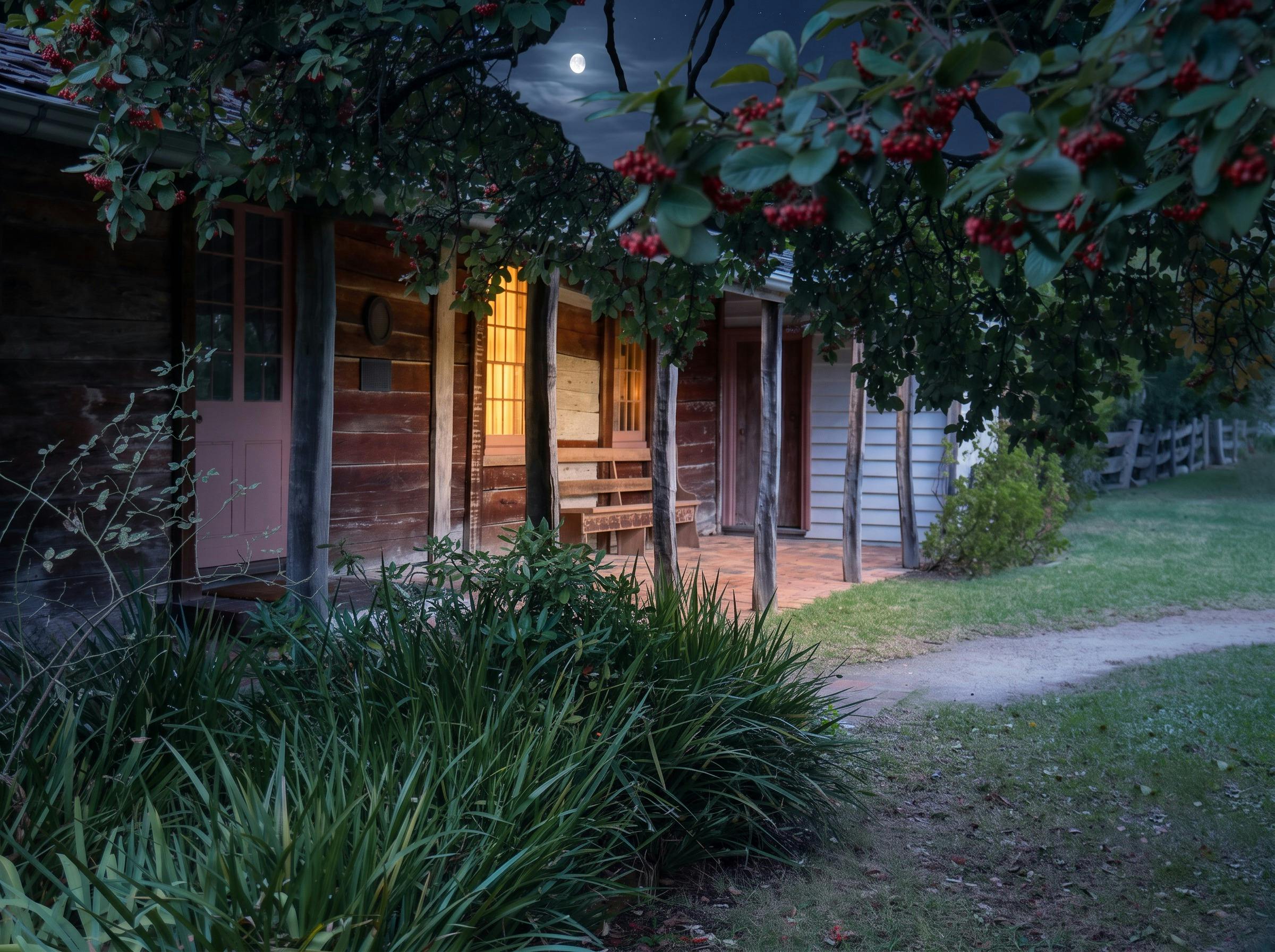 McCrae Homestead at night