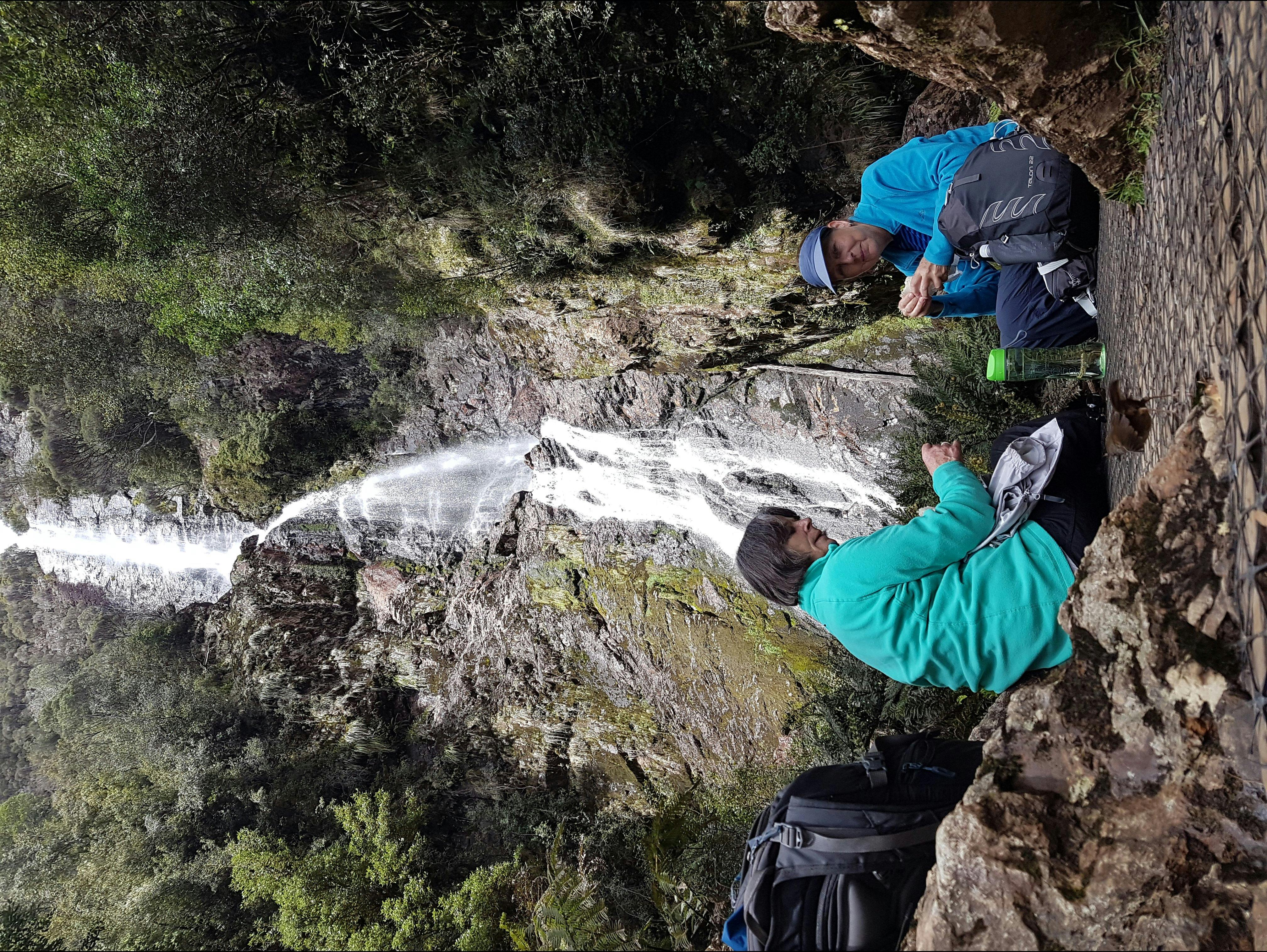 Lunching by the waterfall on the Tarkine Wilderness Pack-Free Walk by Life's An Adventure
