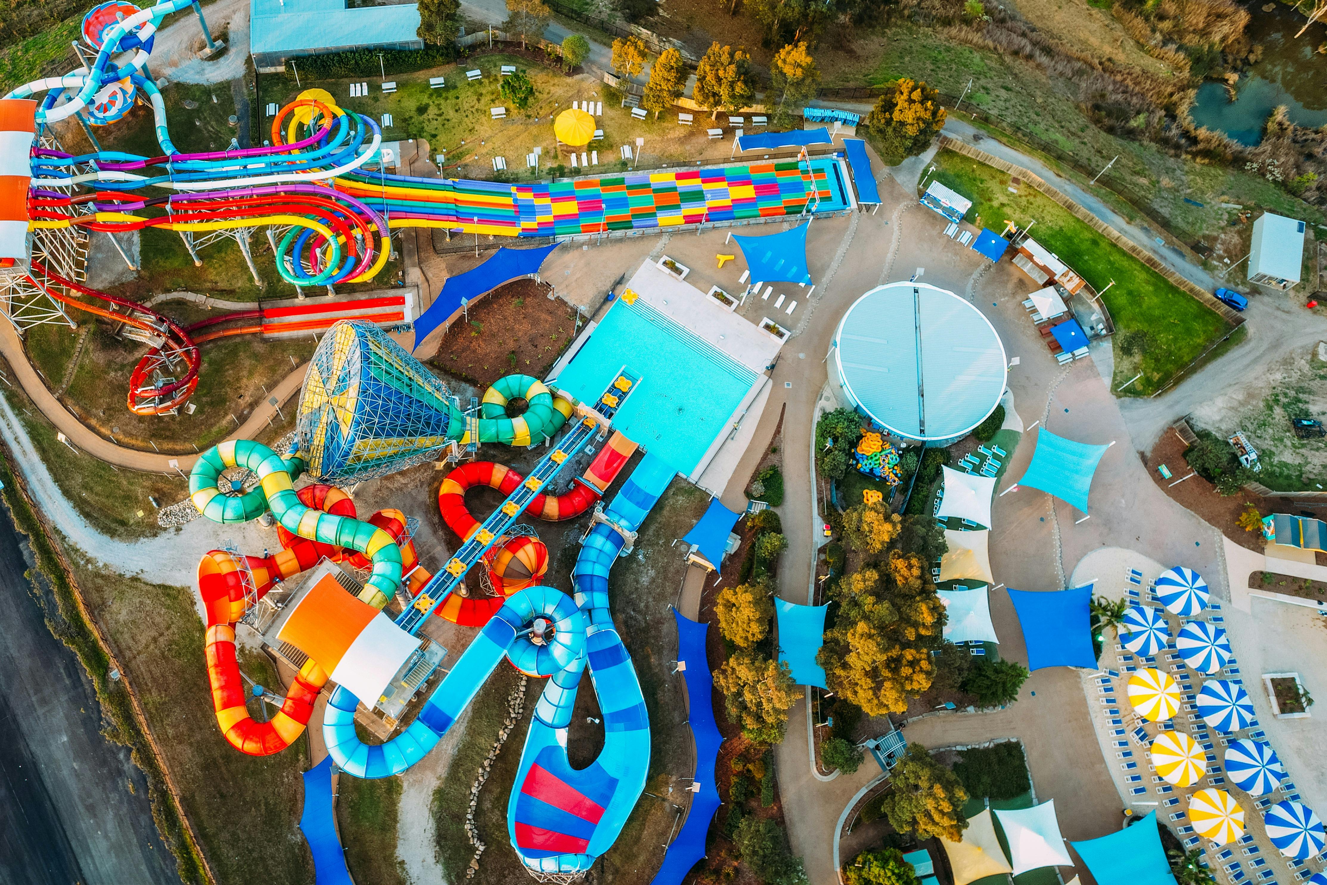 Birds Eye View of Ride Towers