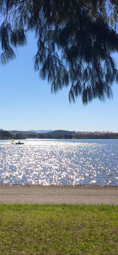 Views across Lake Burley Griffin to the Brindabella Ranges