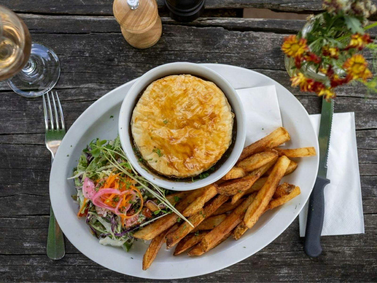 Famous beef pie from The Channon Tavern