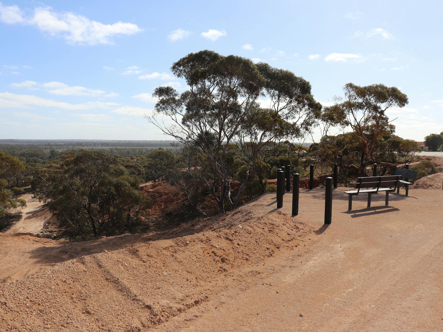 There is a viewing area at the top of the track.