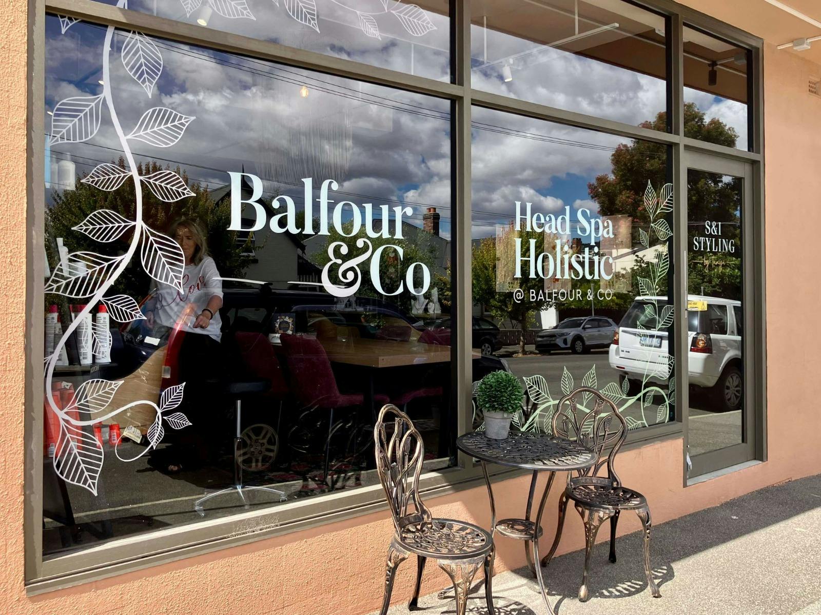 Balfour and co signage