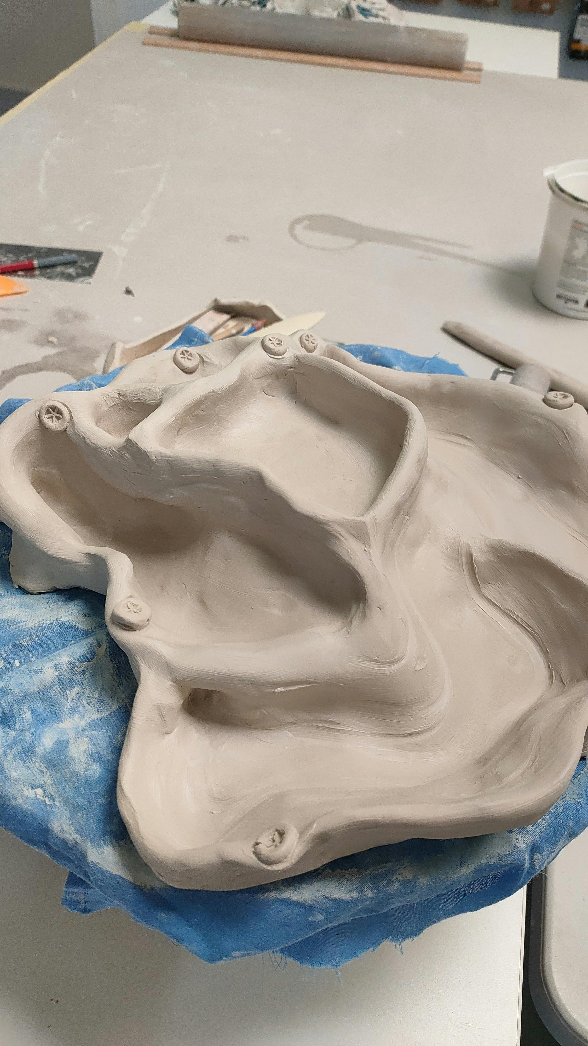 clay, organic, folded, slab, advanced, pottery, ceramics,