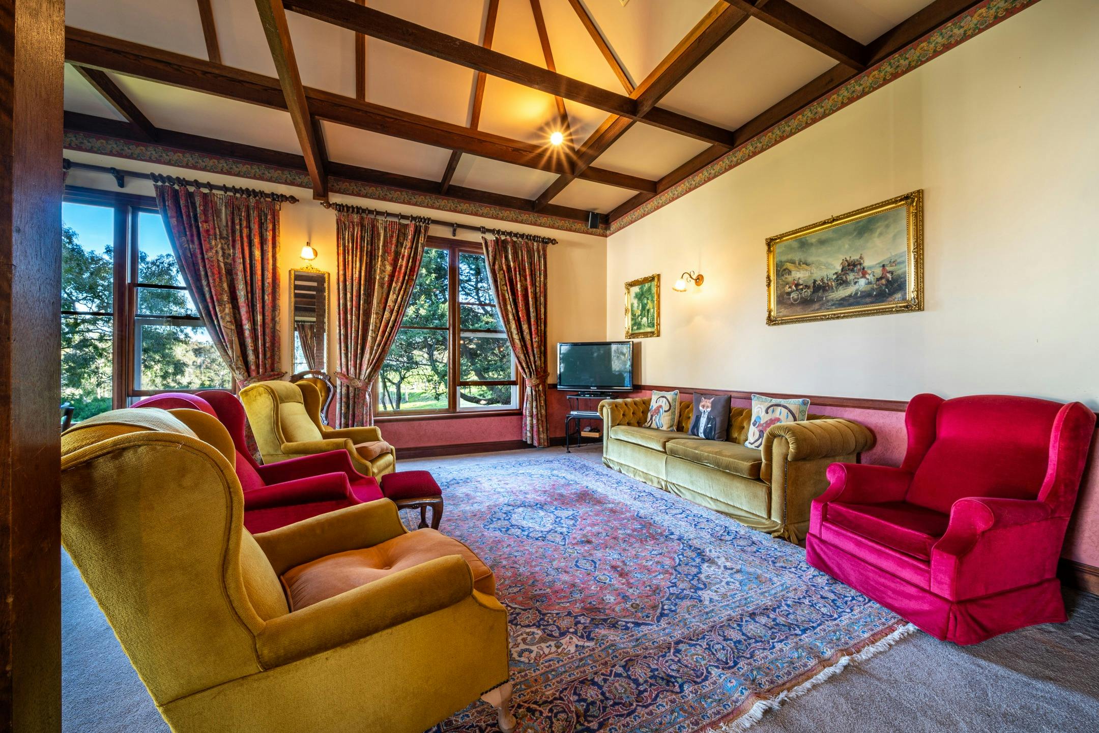 Comfortable spaces to sit and unwind.