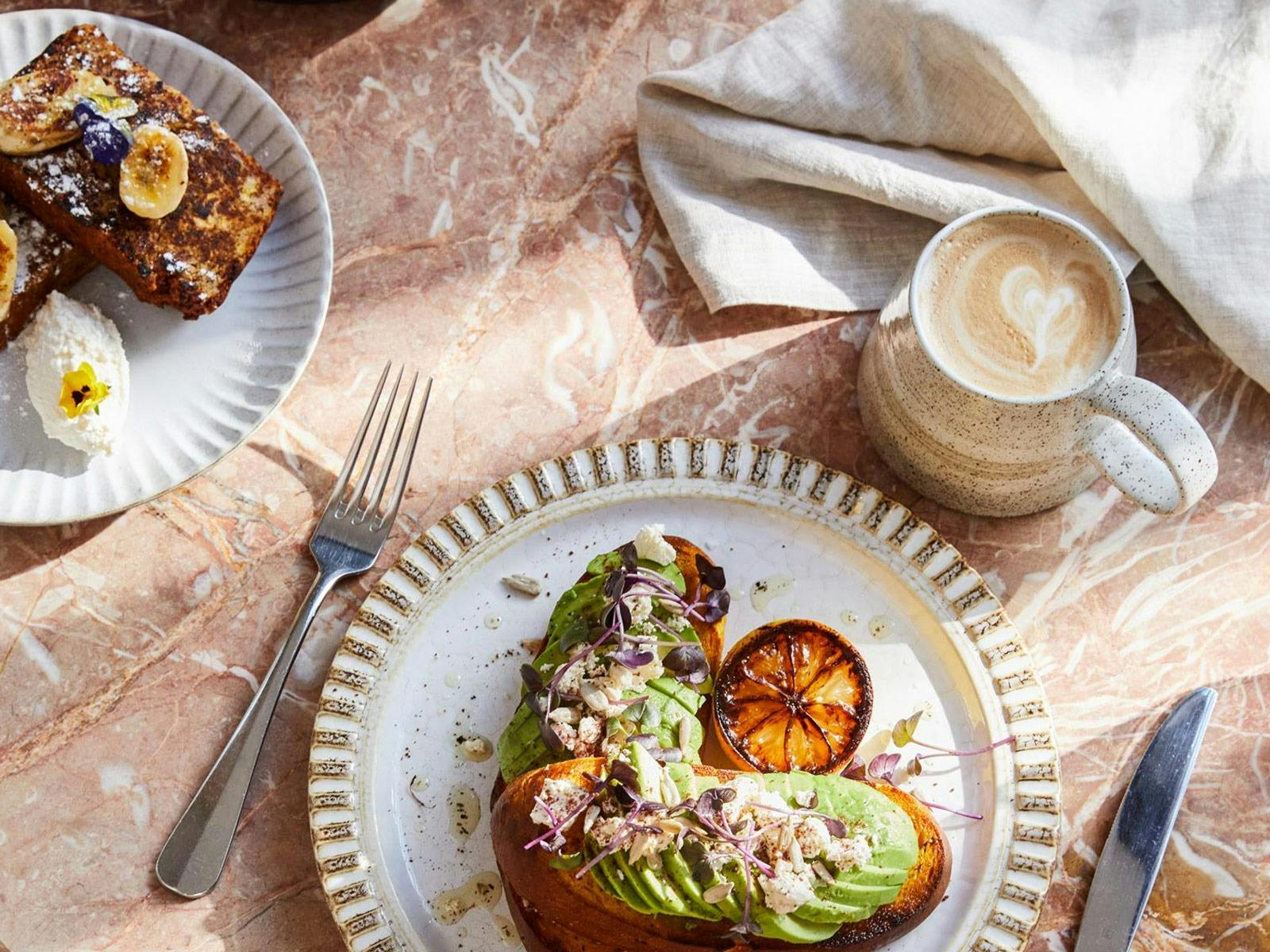 Flat White and Smashed Avocado Toast