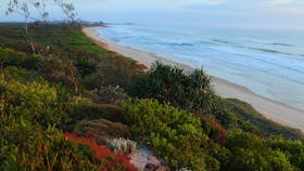 Elevated view of Dump Beach, Yamba.