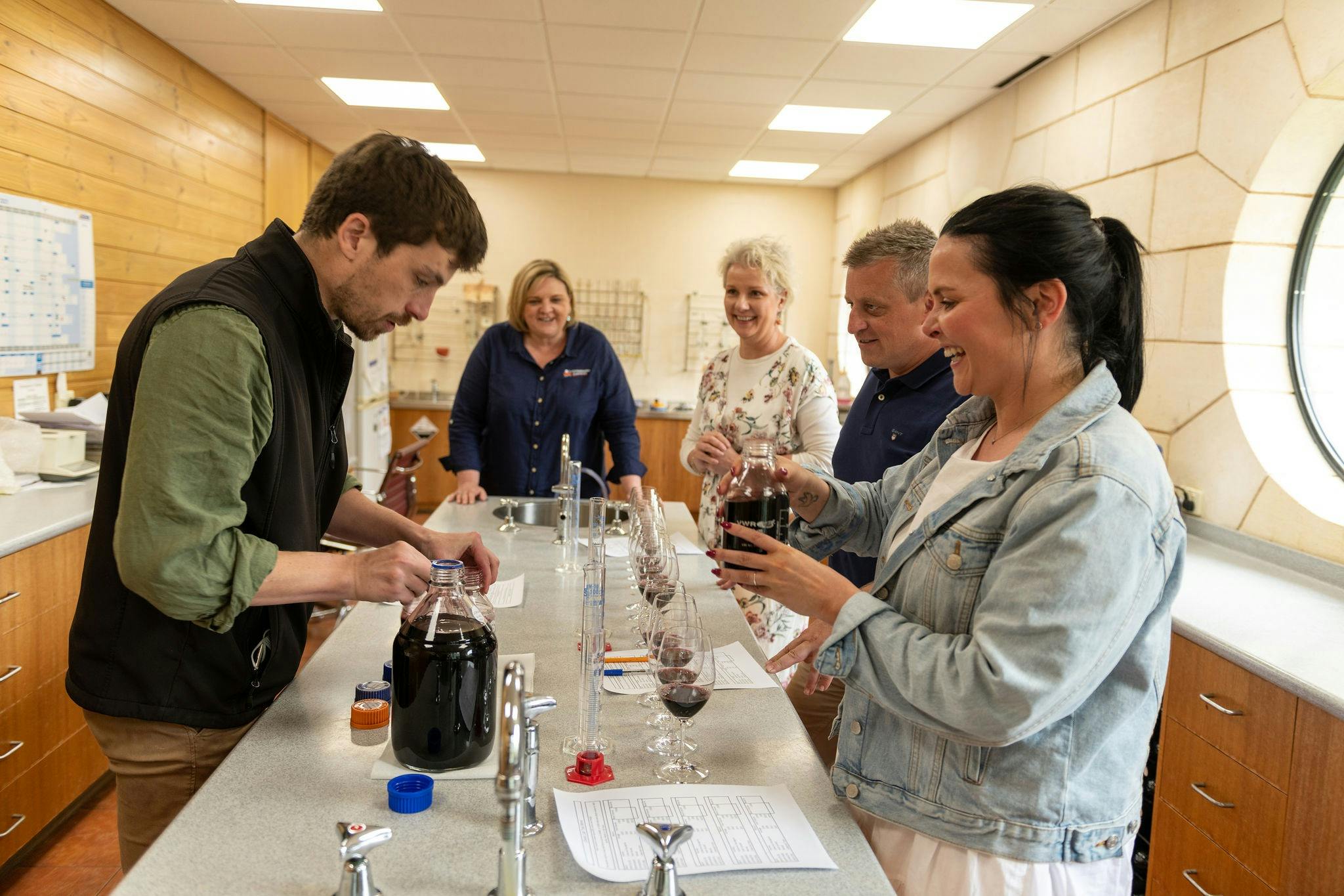 Wine blending session at Rymill Coonawarra