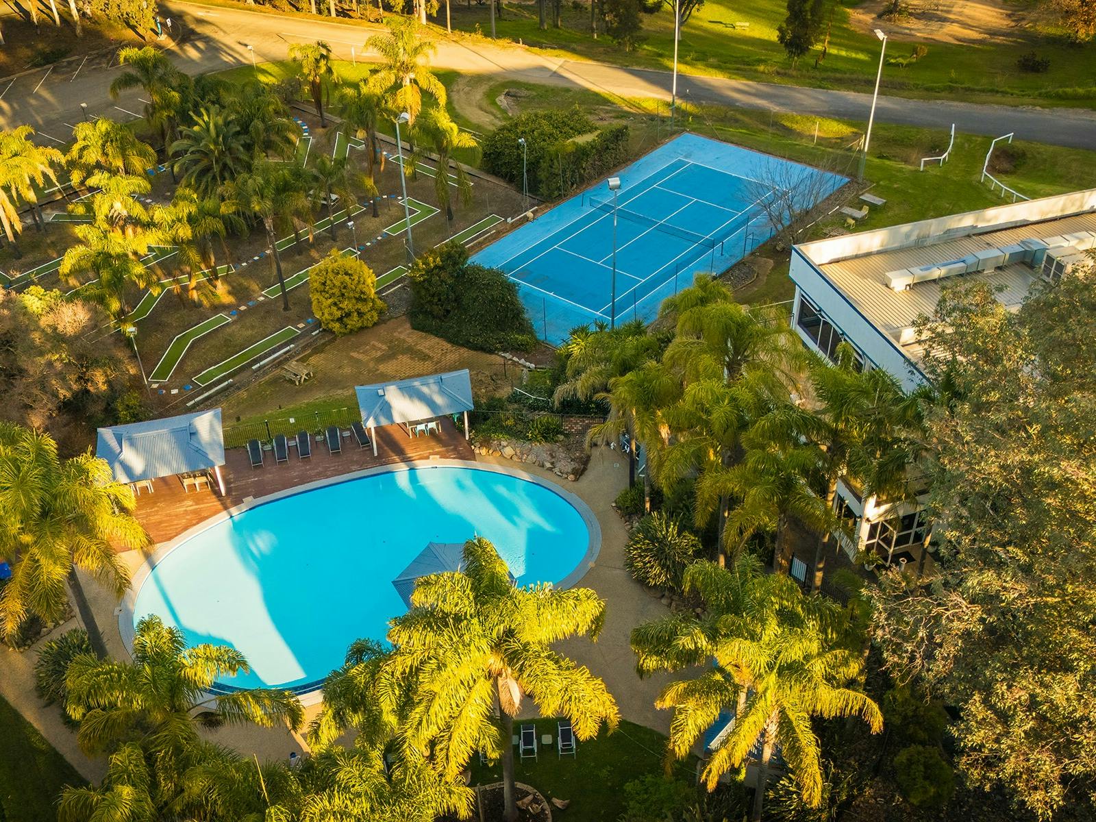 Swimming pool and tennis