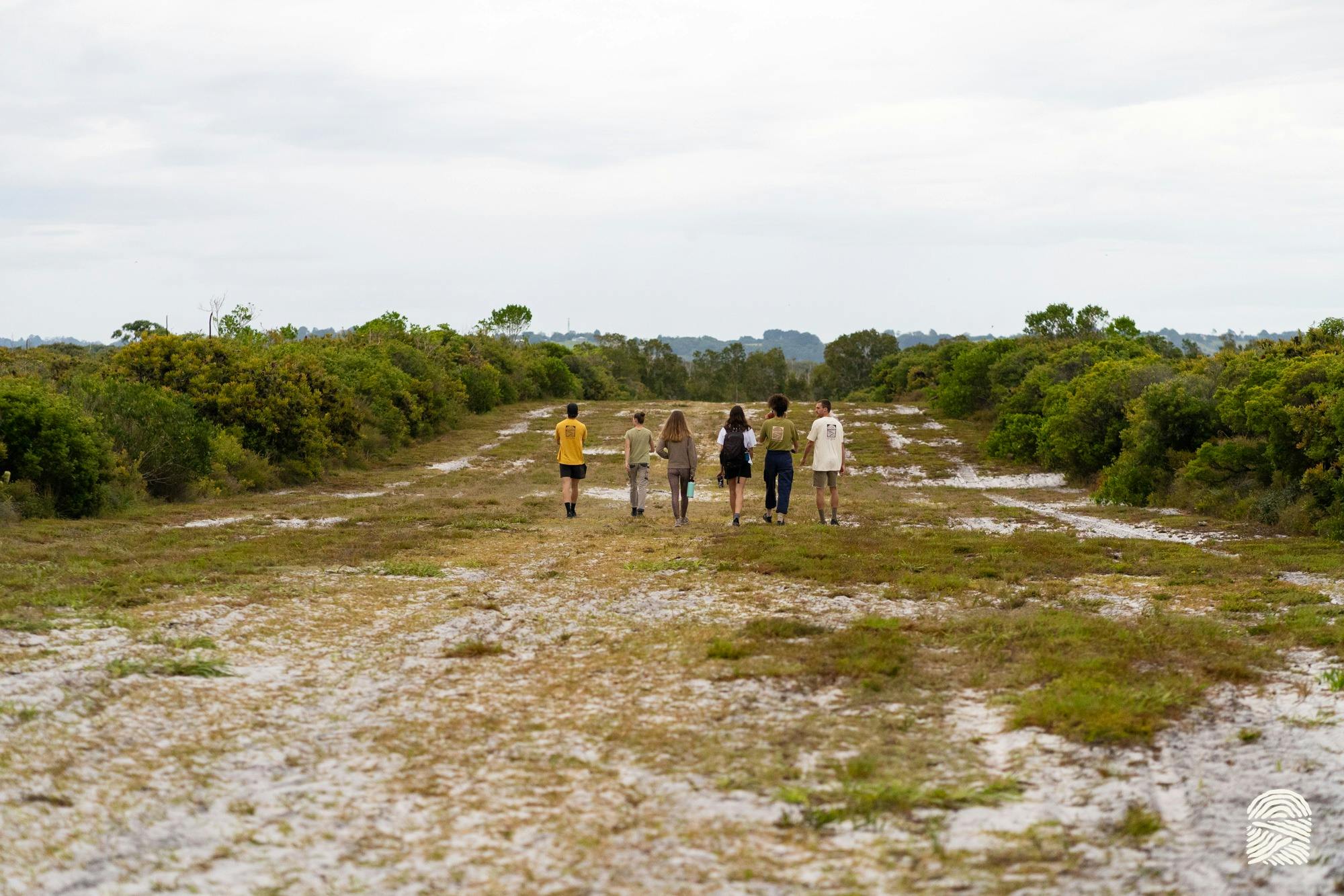 Group on coastal walk