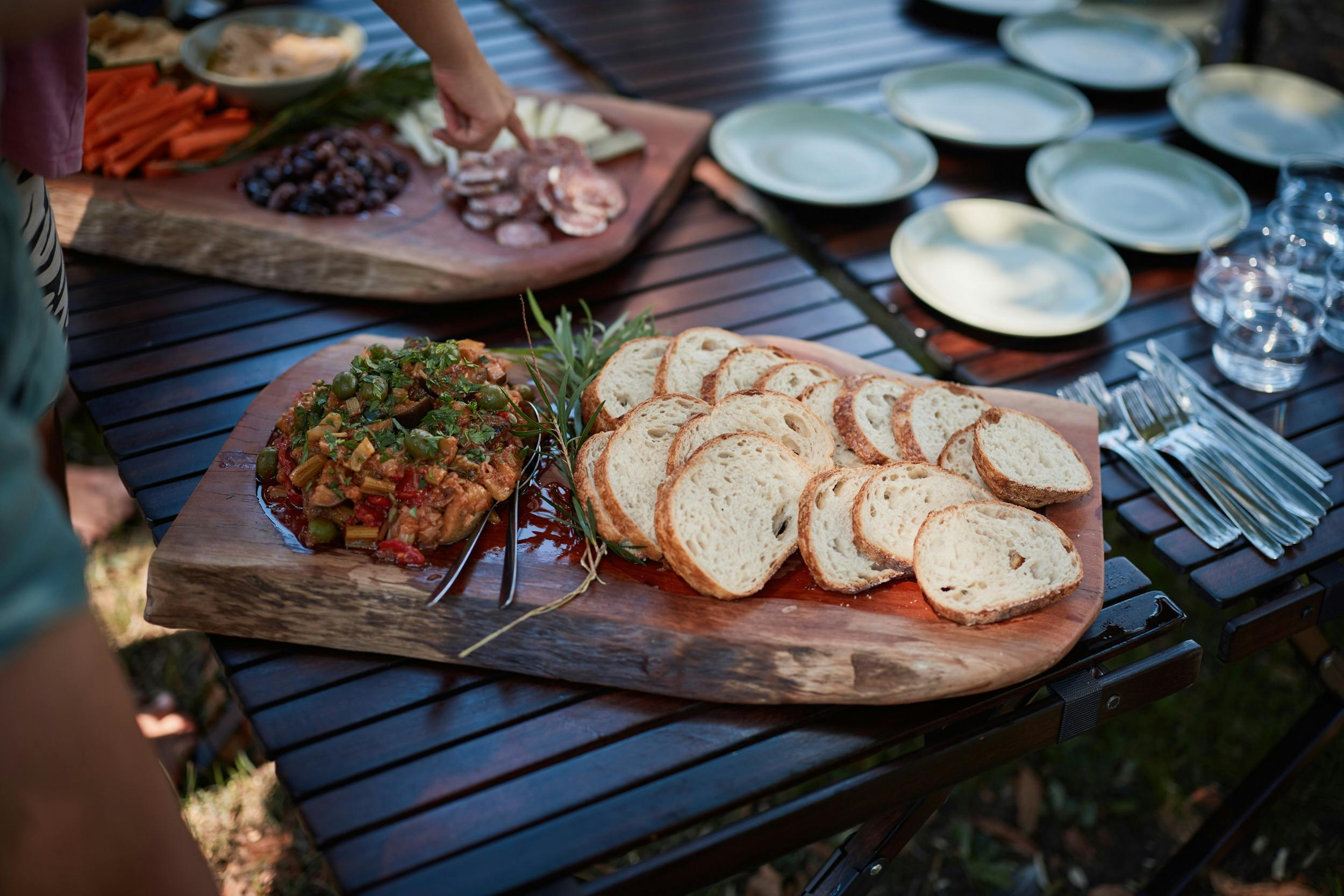 Lunch is served on camp