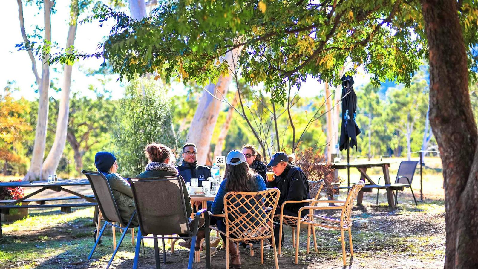 Lunch in the scenic Blue Mountains