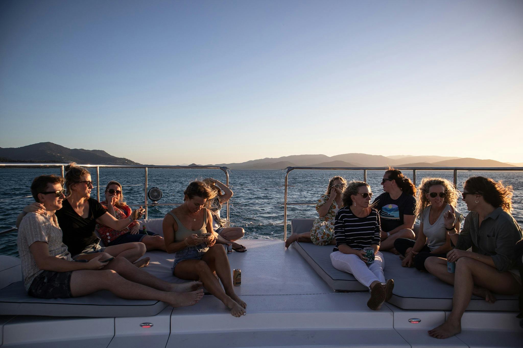 Family on top sundeck