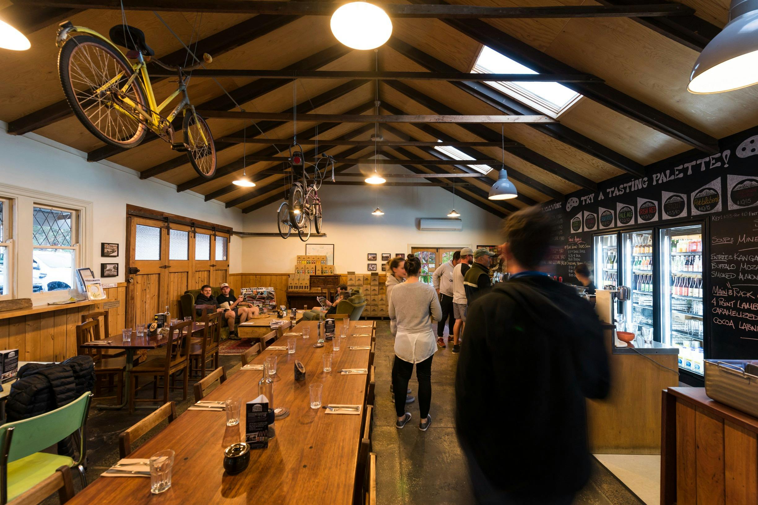People enjoying the brewery