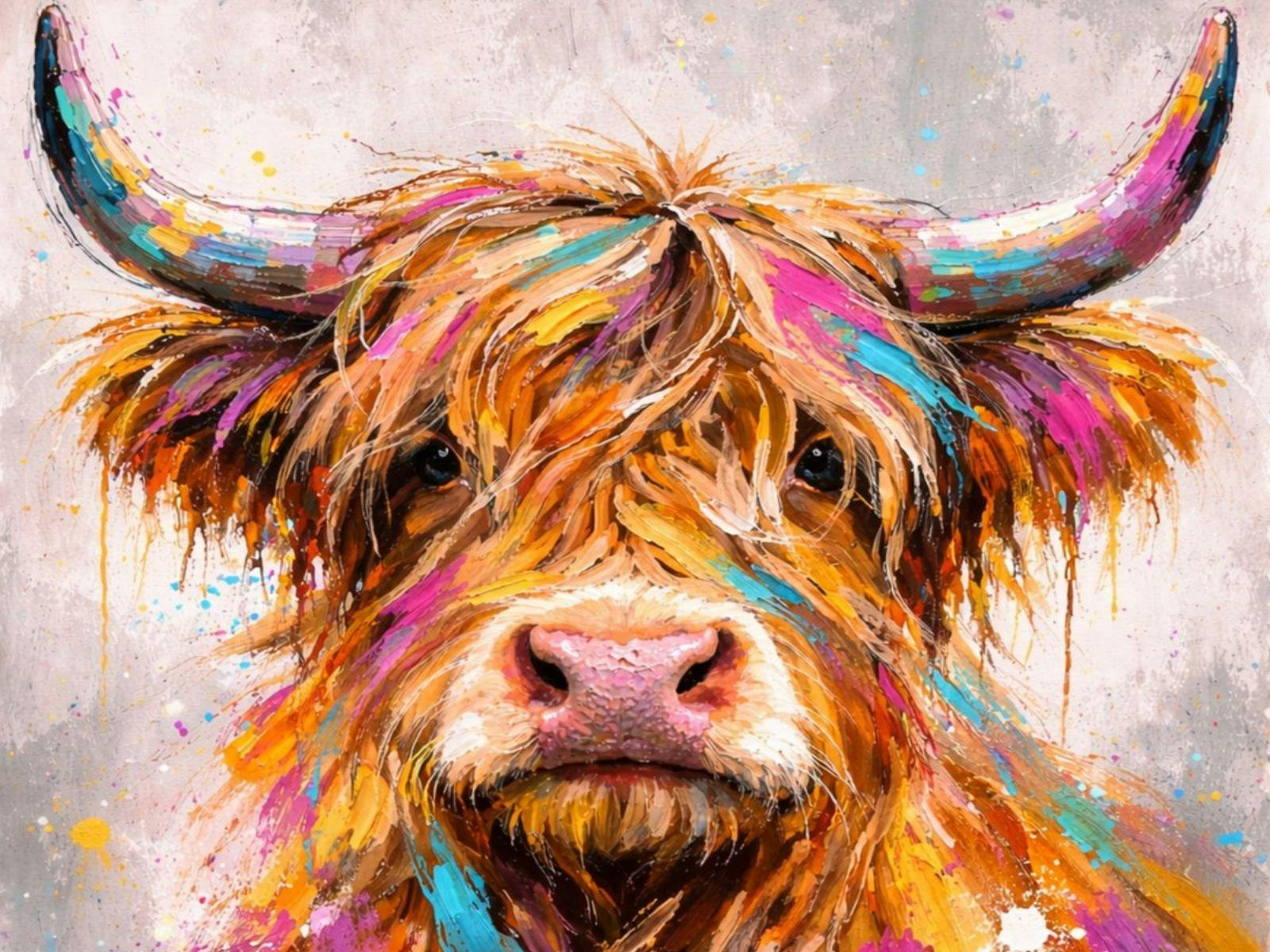 Colourful Highland Cow