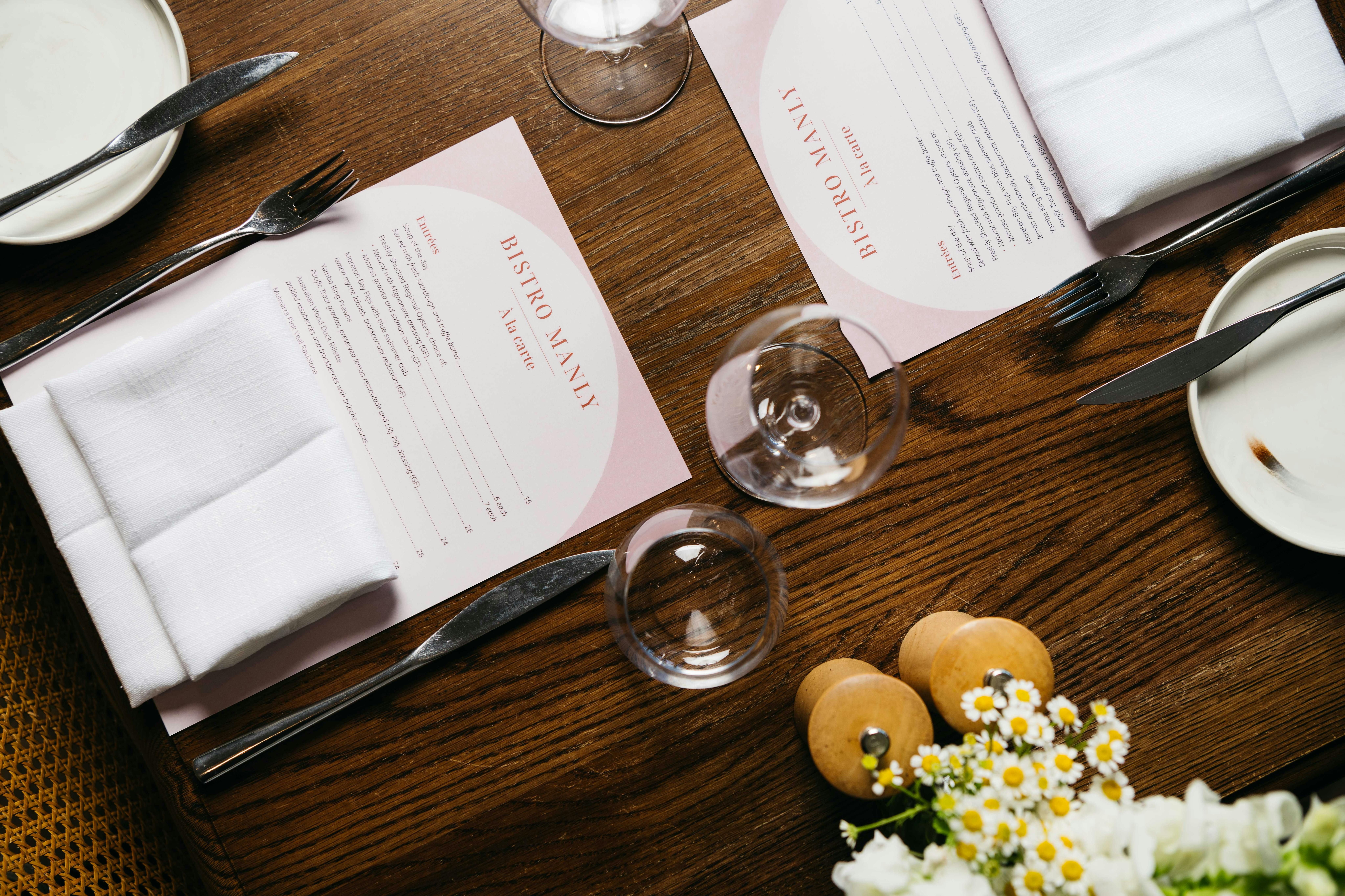 비스트로 맨리 메뉴