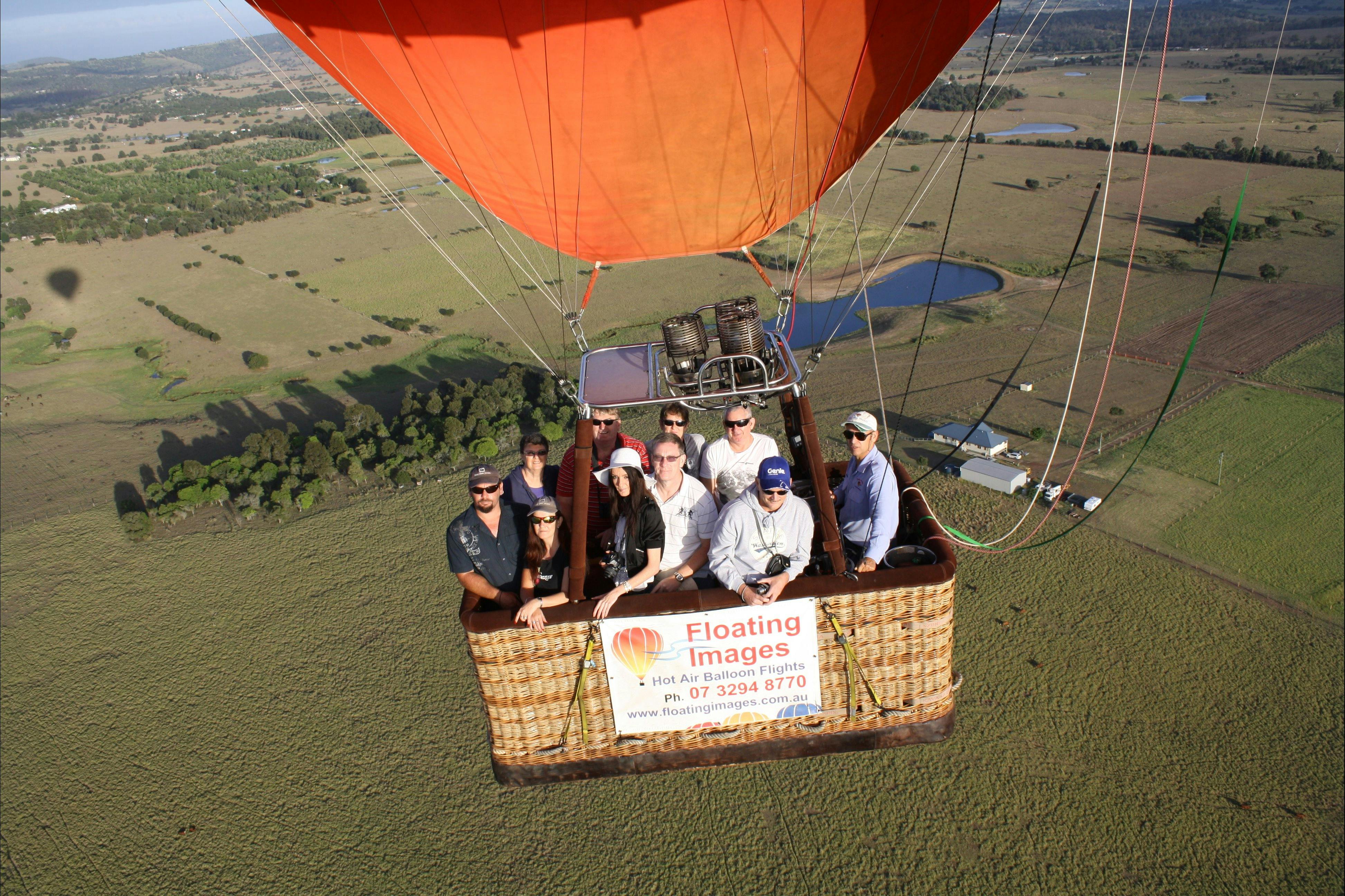 Gently floating over Ipswich's countryside in a balloon