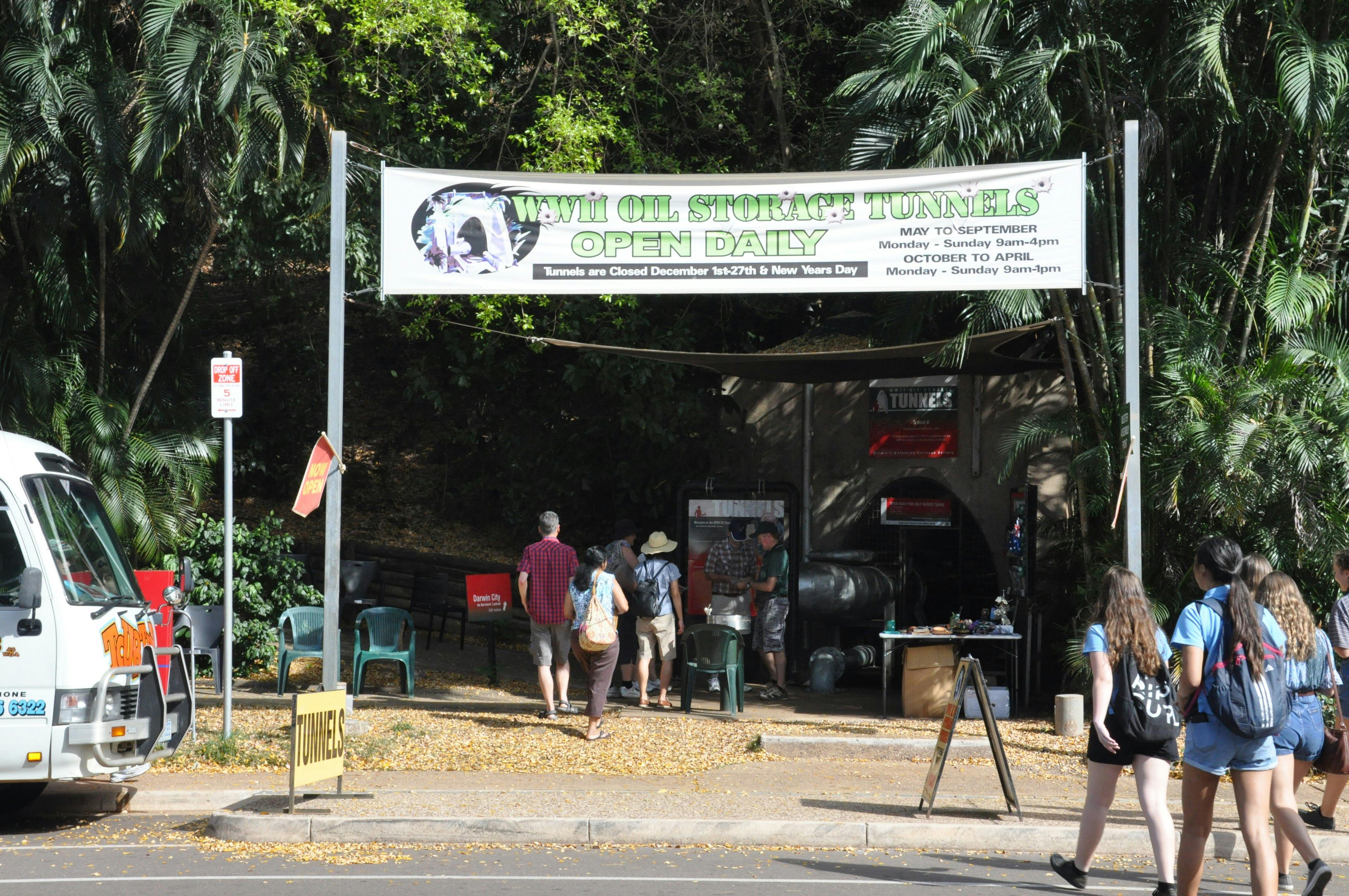 The once-hidden entrance to the tunnels