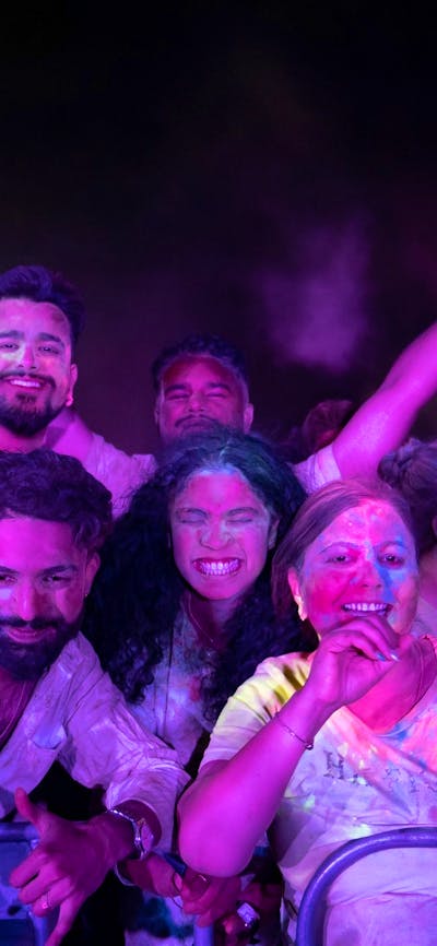 Experience - Holi After Dark - Play under UV Light with Glow in the Dark Colours