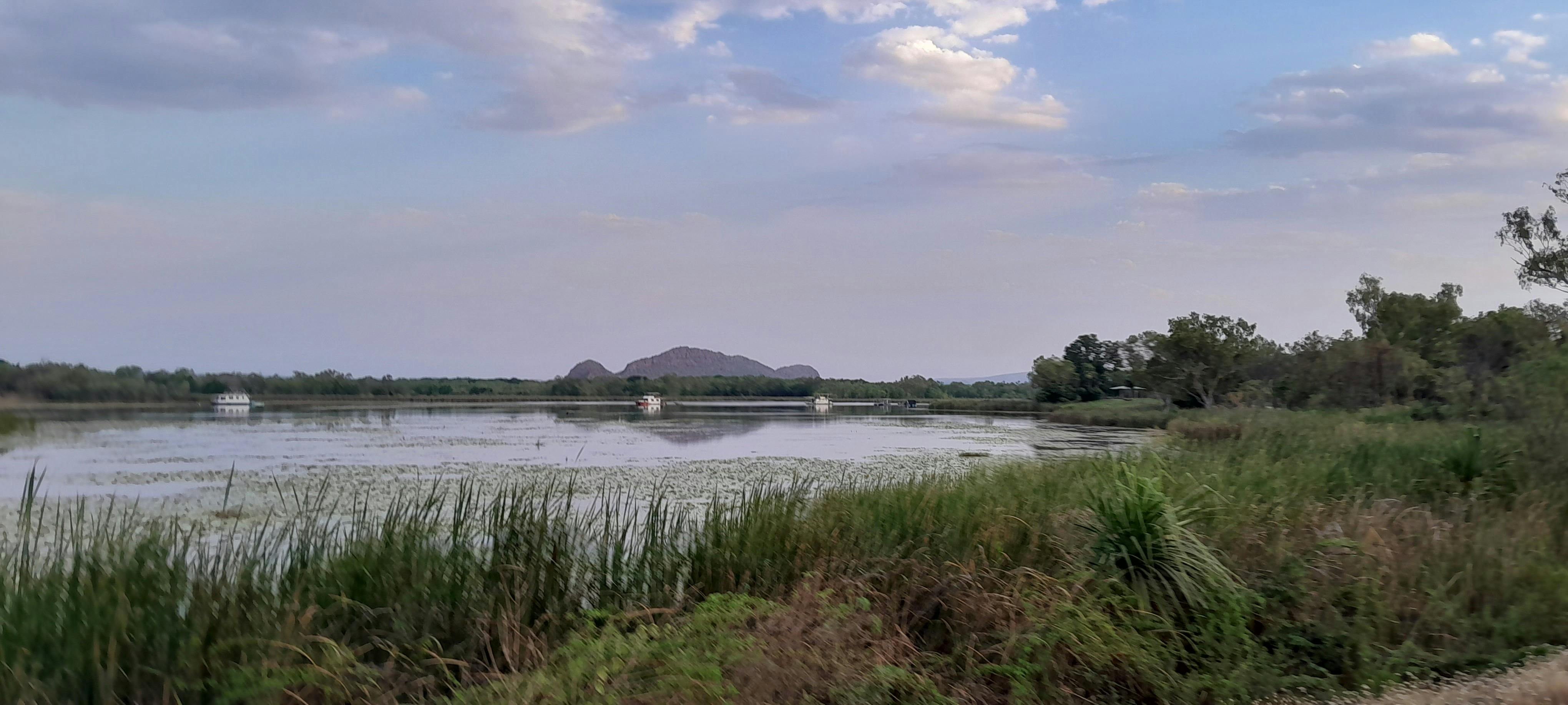Kununurra view of stunning landscape capturing Sleeping Budha or in Miriwoong language Thethebeleng