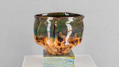 Nathan Nhan, Trophy #56 Chef Gibson, 2024, clay & glaze.