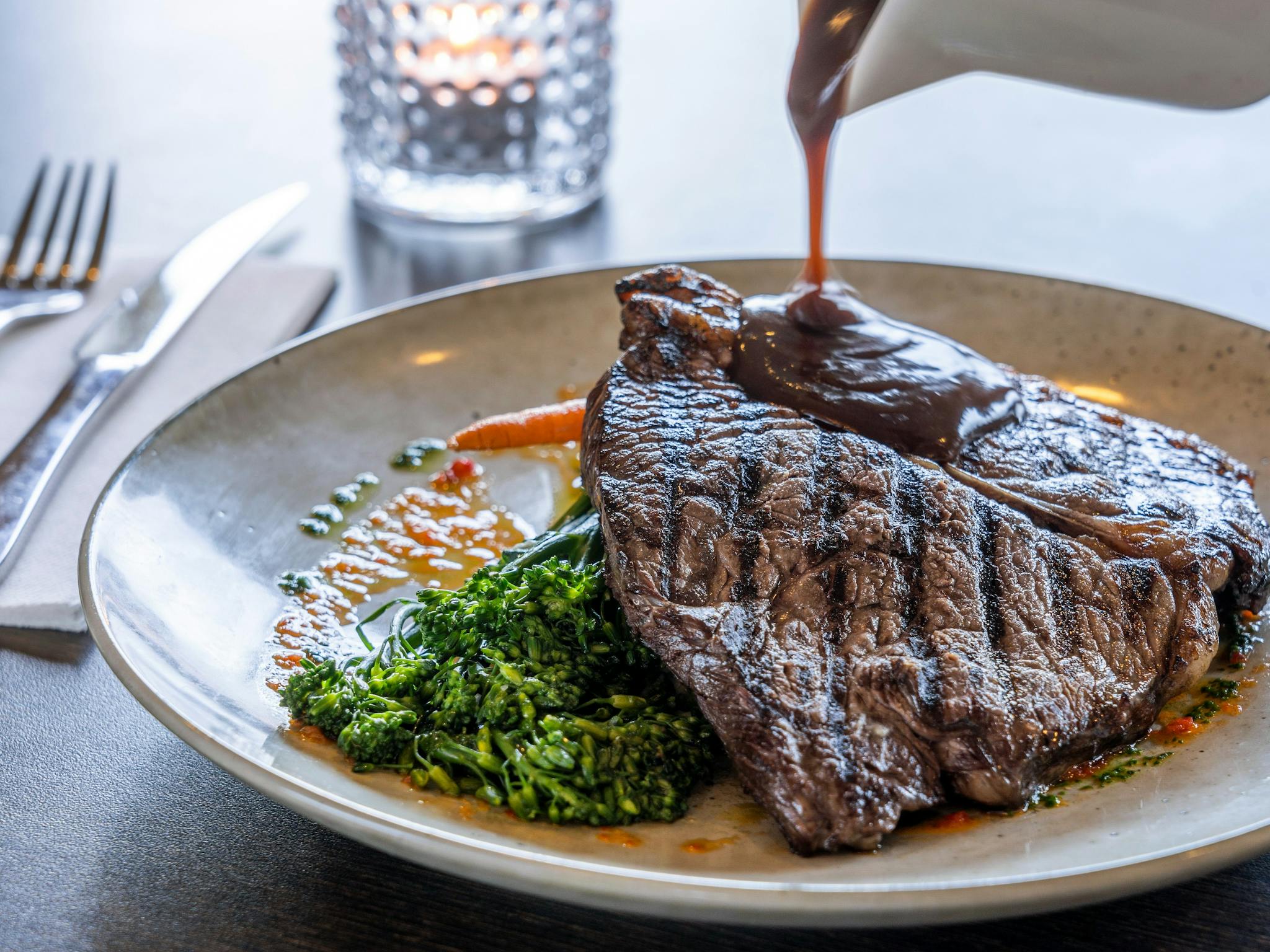 Grass-fed black angus rump known for its superior marbling traits; so tender and juicy. Cooked