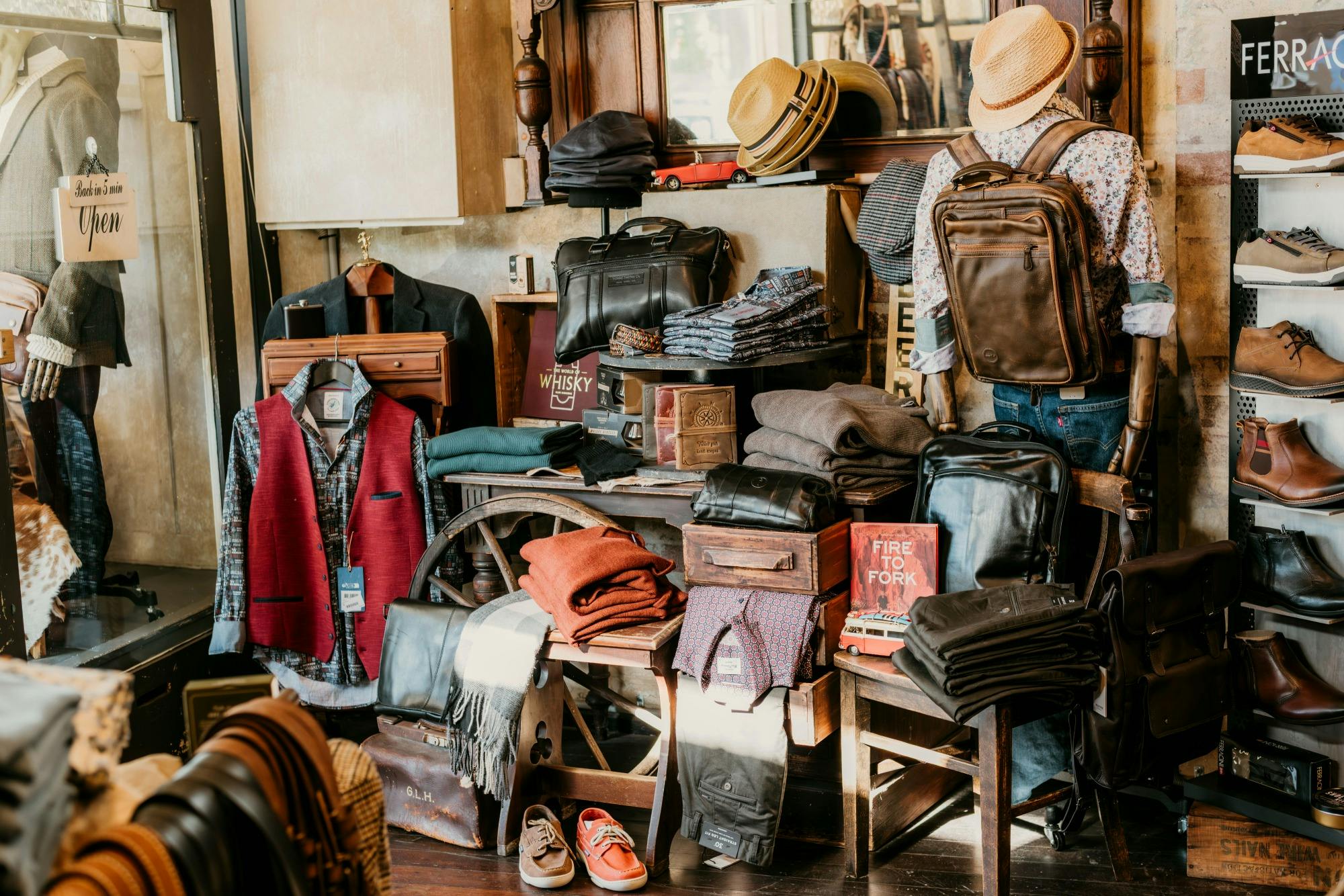 Indepal Leather bags and backpacks styled with menswear from Levi's, Industrie and more