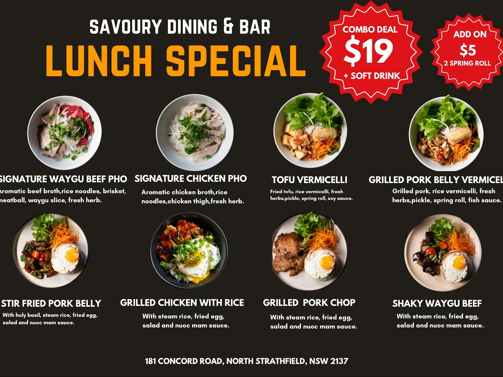 Lunch special with $19 deal