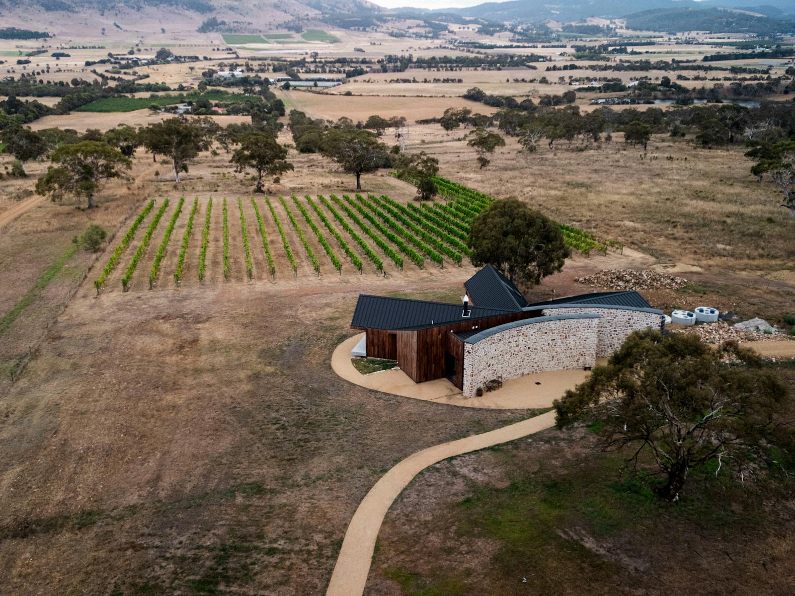 A bird's eye view of the Caledon Cellar Door
