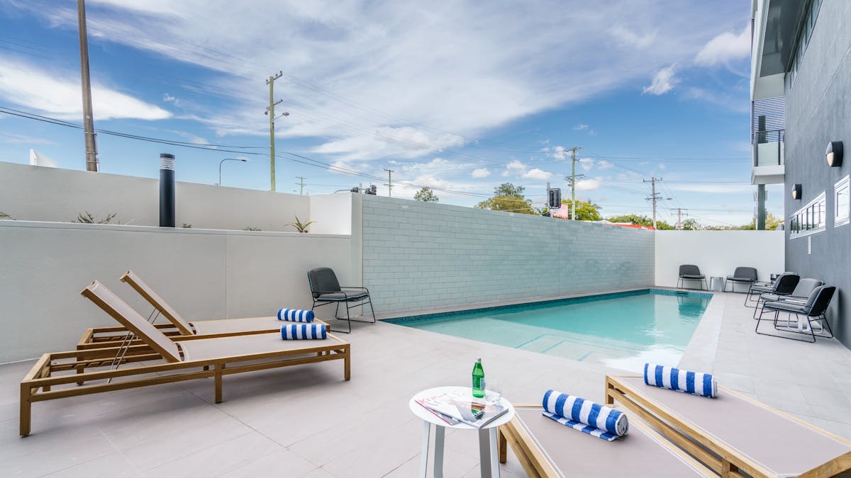 Relax poolside, open all year round