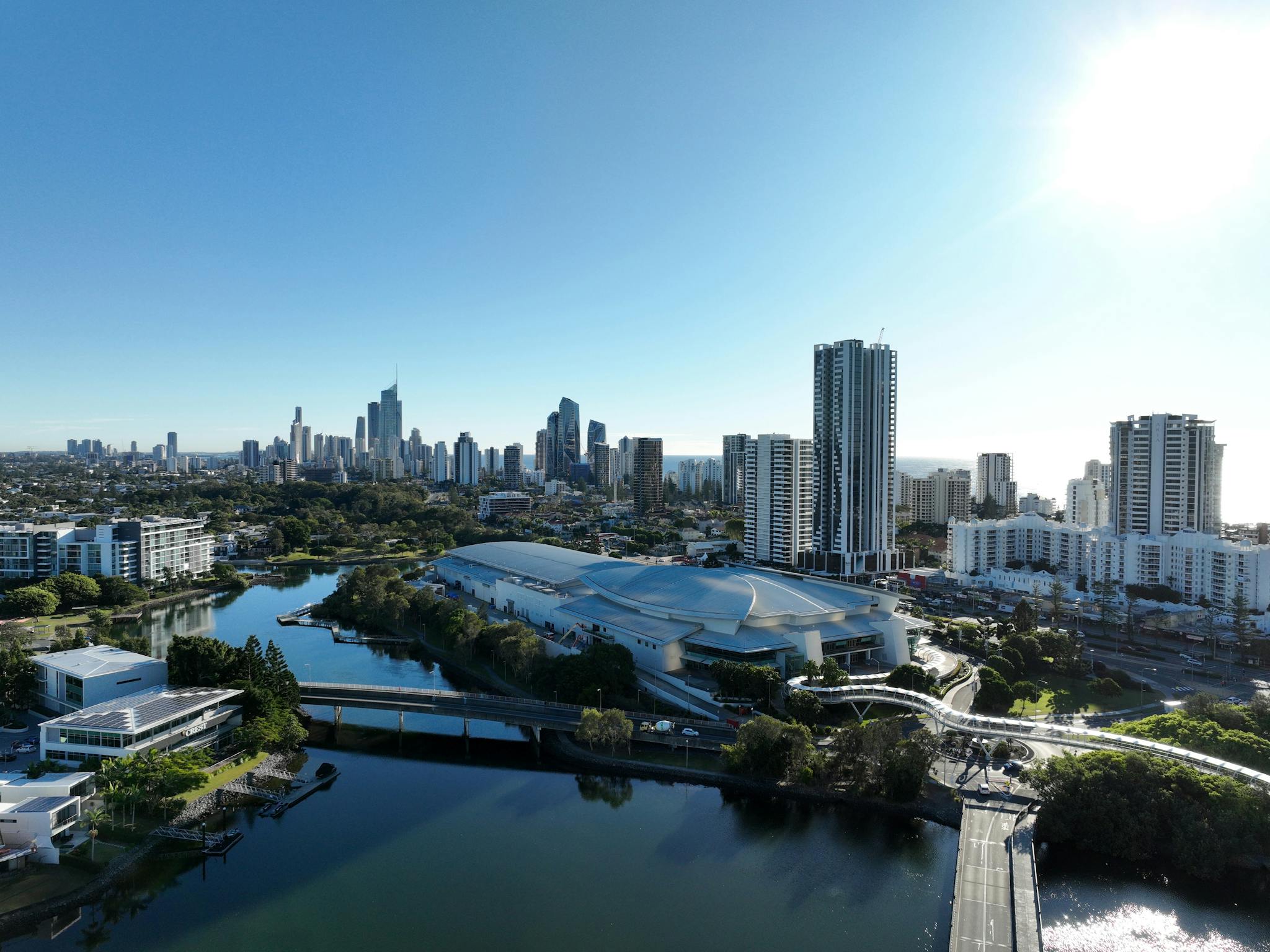 GCCEC building - Broadbeach skyline GCCEC building - Broadbeach skyline