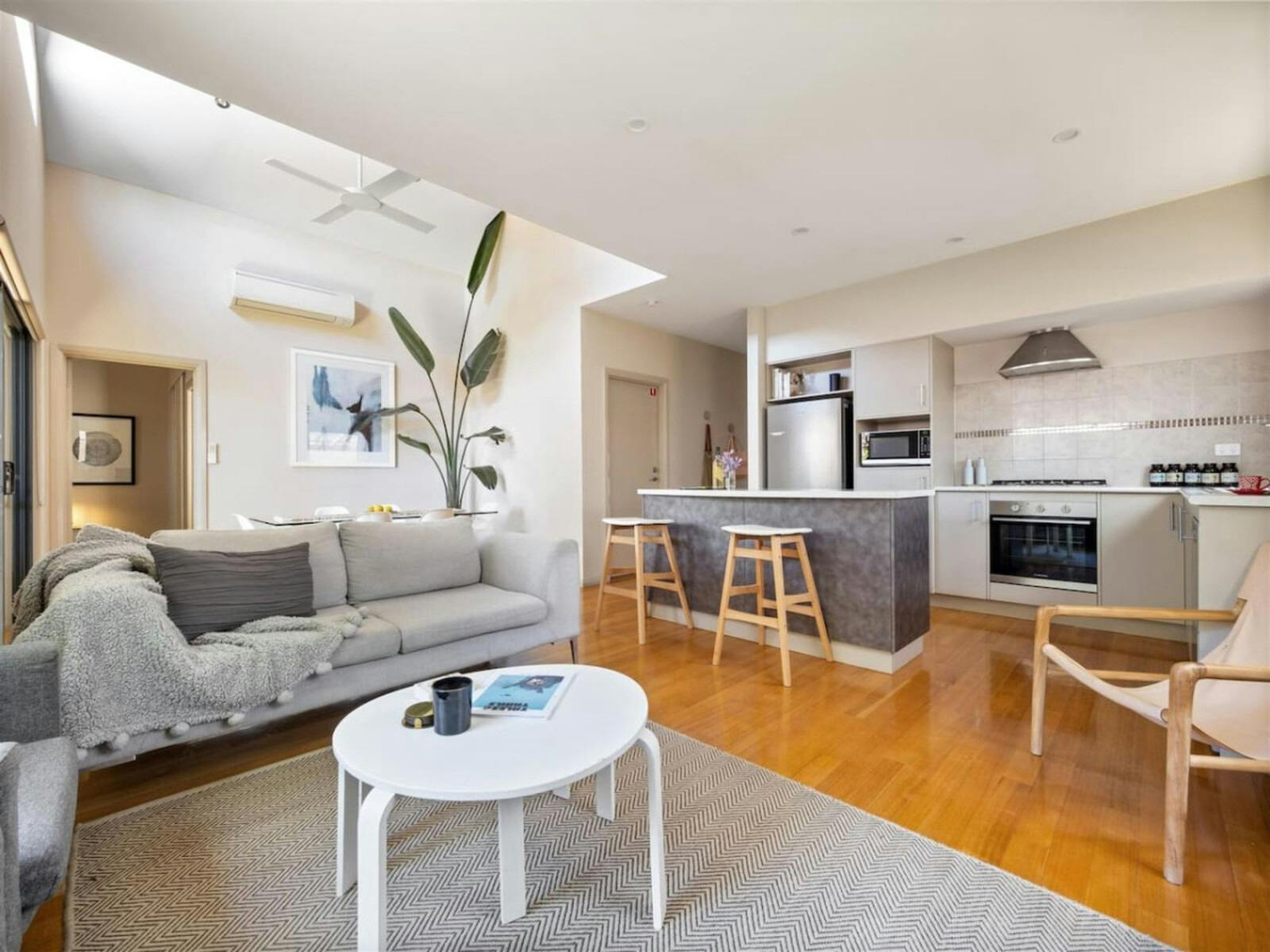 Living Room, Entertainment, Dining Area, Fully Equipped Kitchen, with Air-conditioning & Ceiling Fan