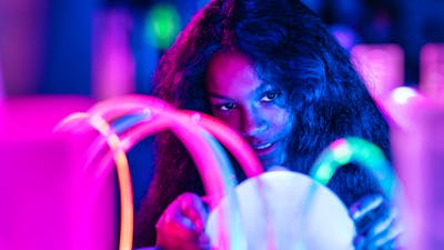 Child enjoying the Illuminate exhibition