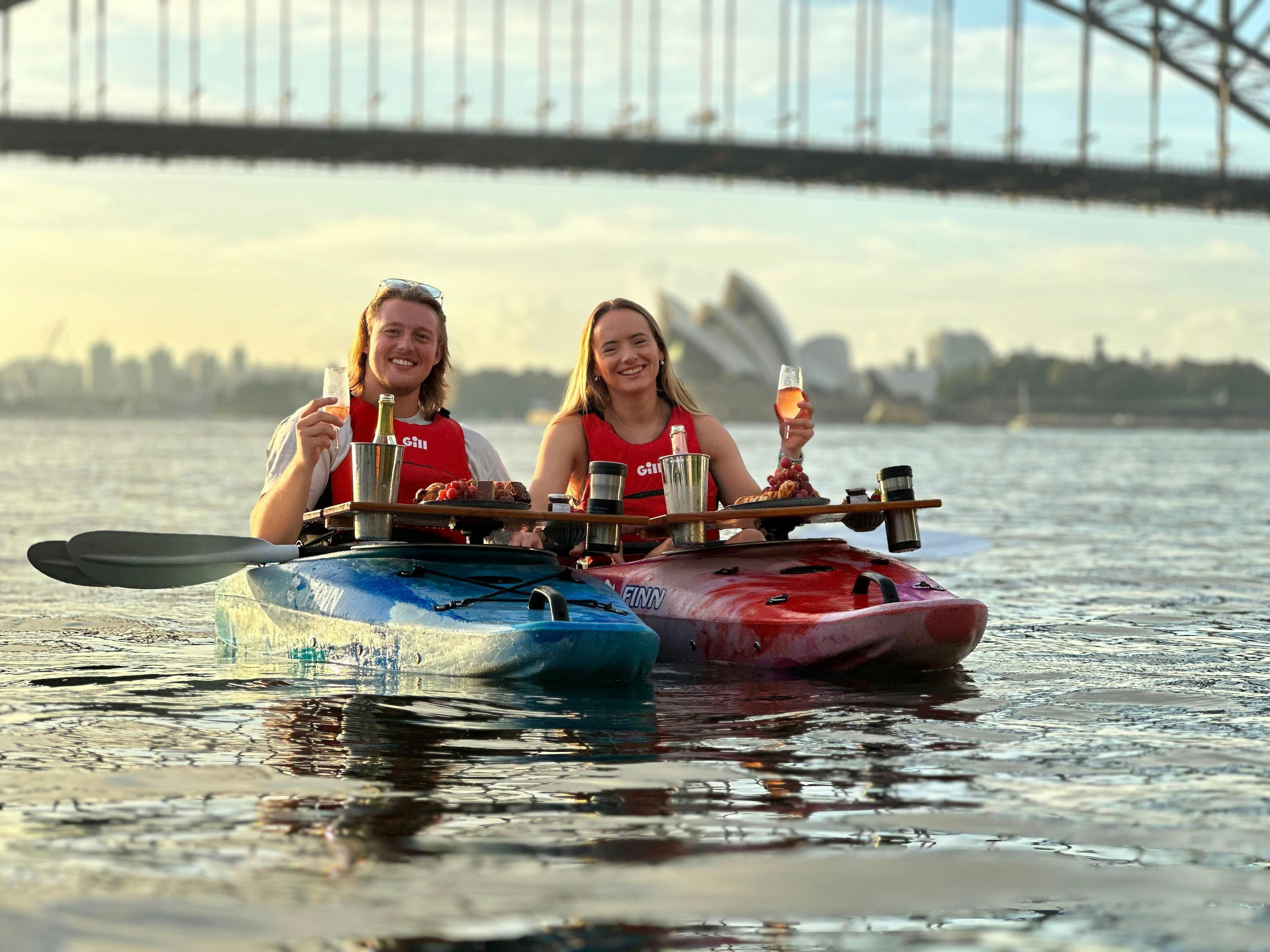 Sydney's best anniversary and engagement idea with Sydney By Kayak's Sunrise Champagne Breakfast.