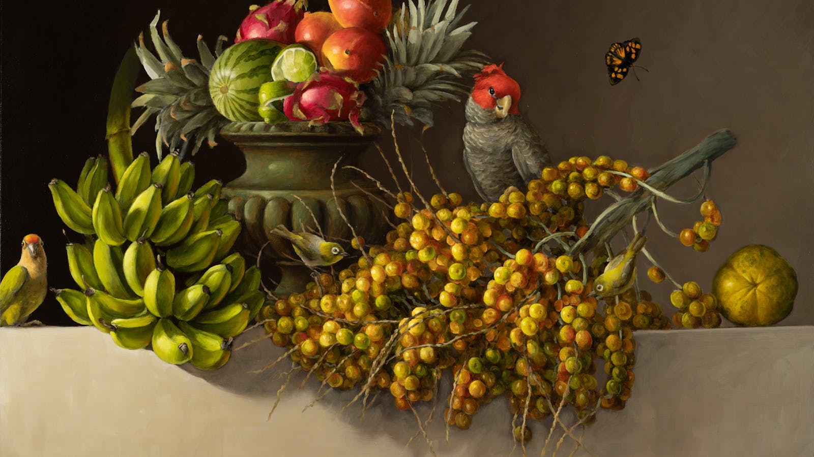 Philip Drummond, Summer Fruits (detail), 2021, oil on canvas, 90 × 120 cm
