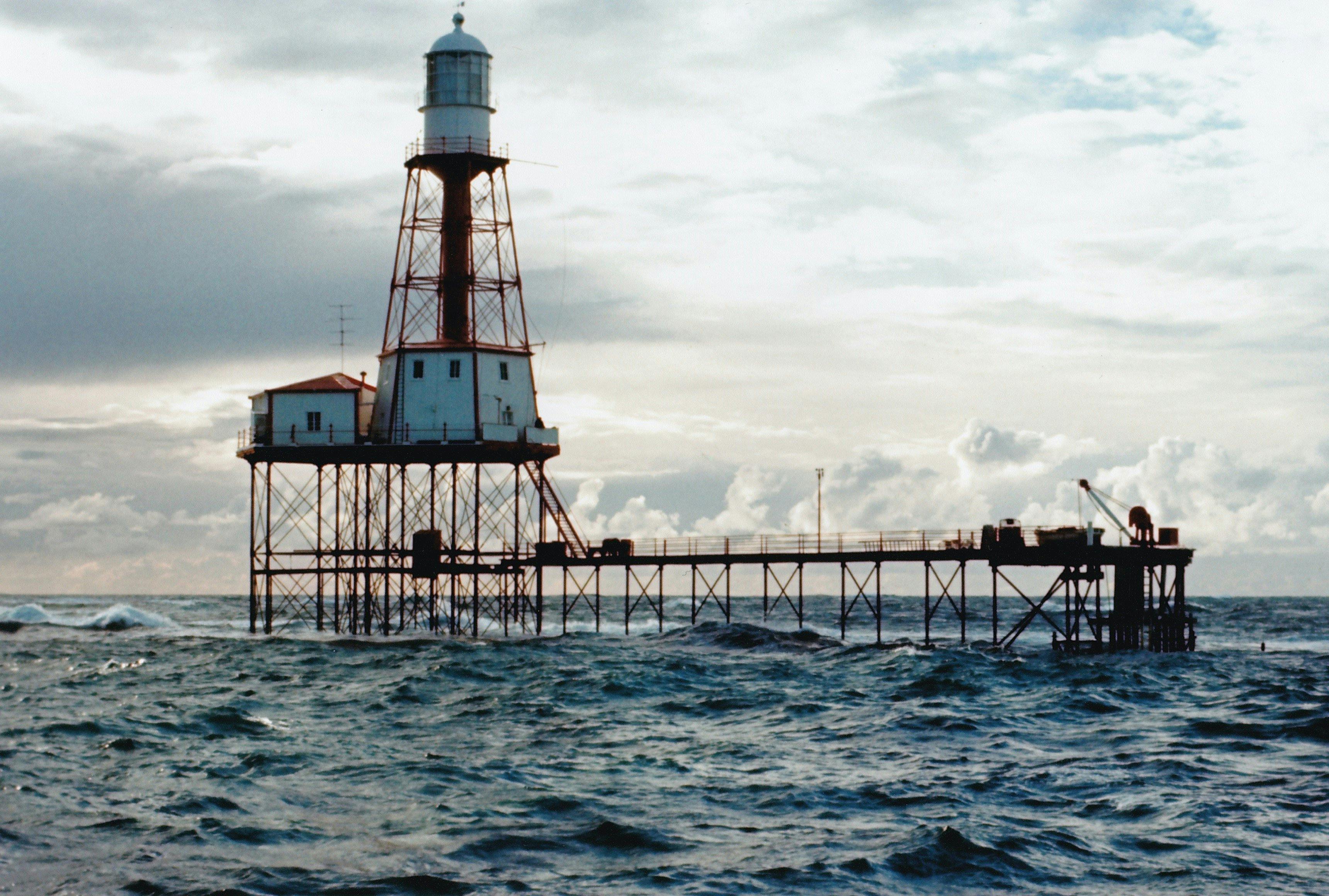 The operating lighthouse when it was on the Margaret Brock Reef