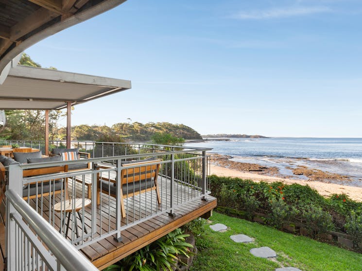 Your own private deck overlooking the beach