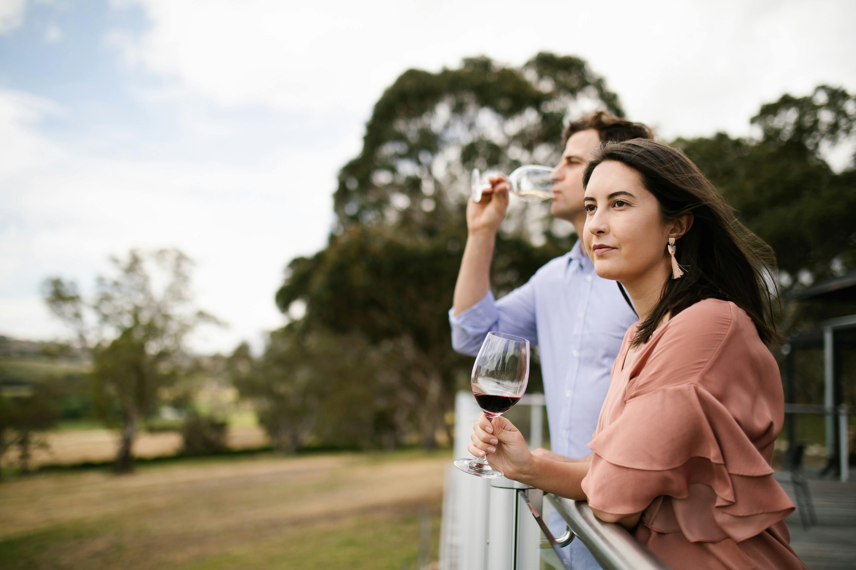 Person tasting wine