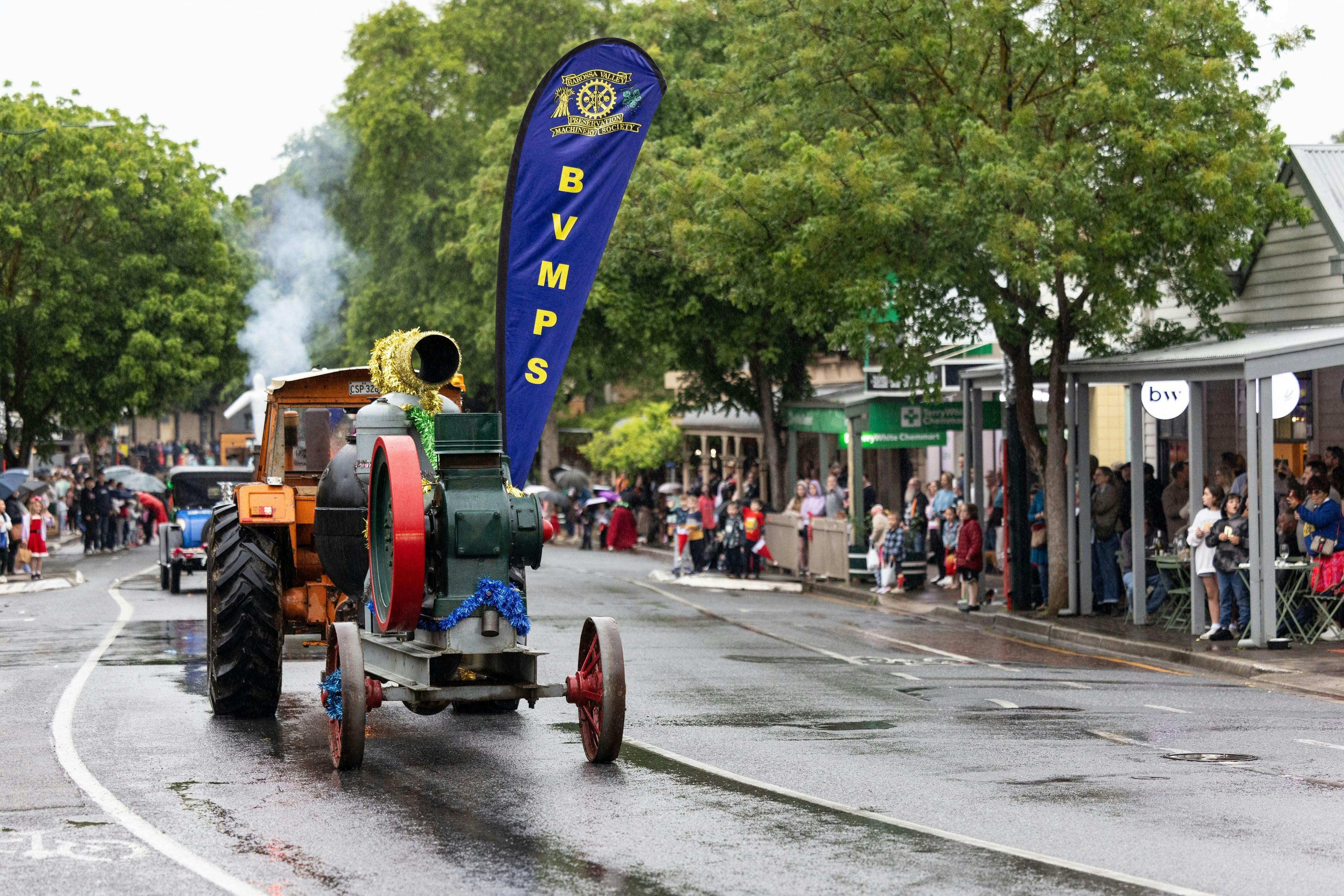 Barossa Valley Preservation Machinery Society float