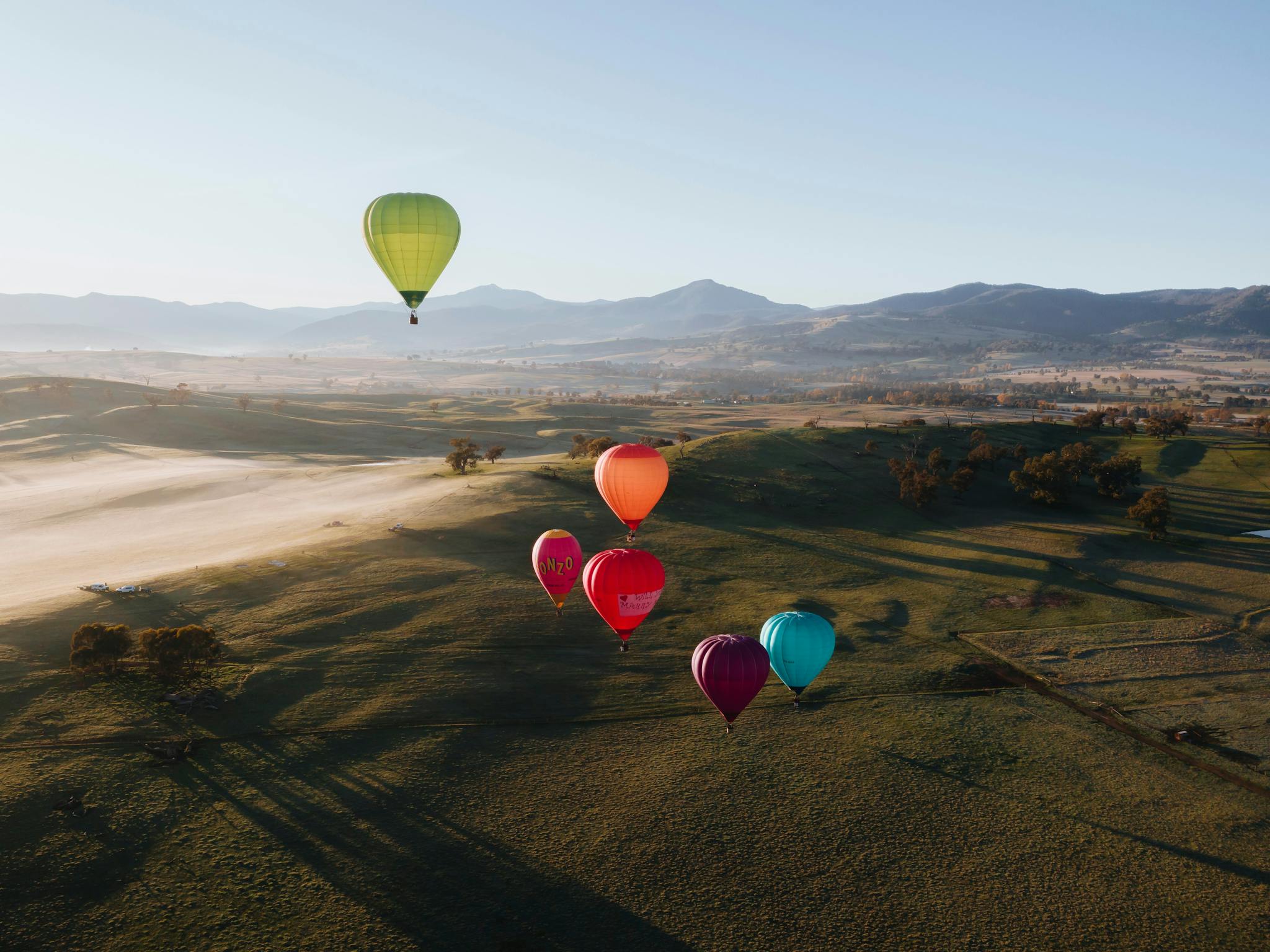 Mansfield sunrise balloon flight