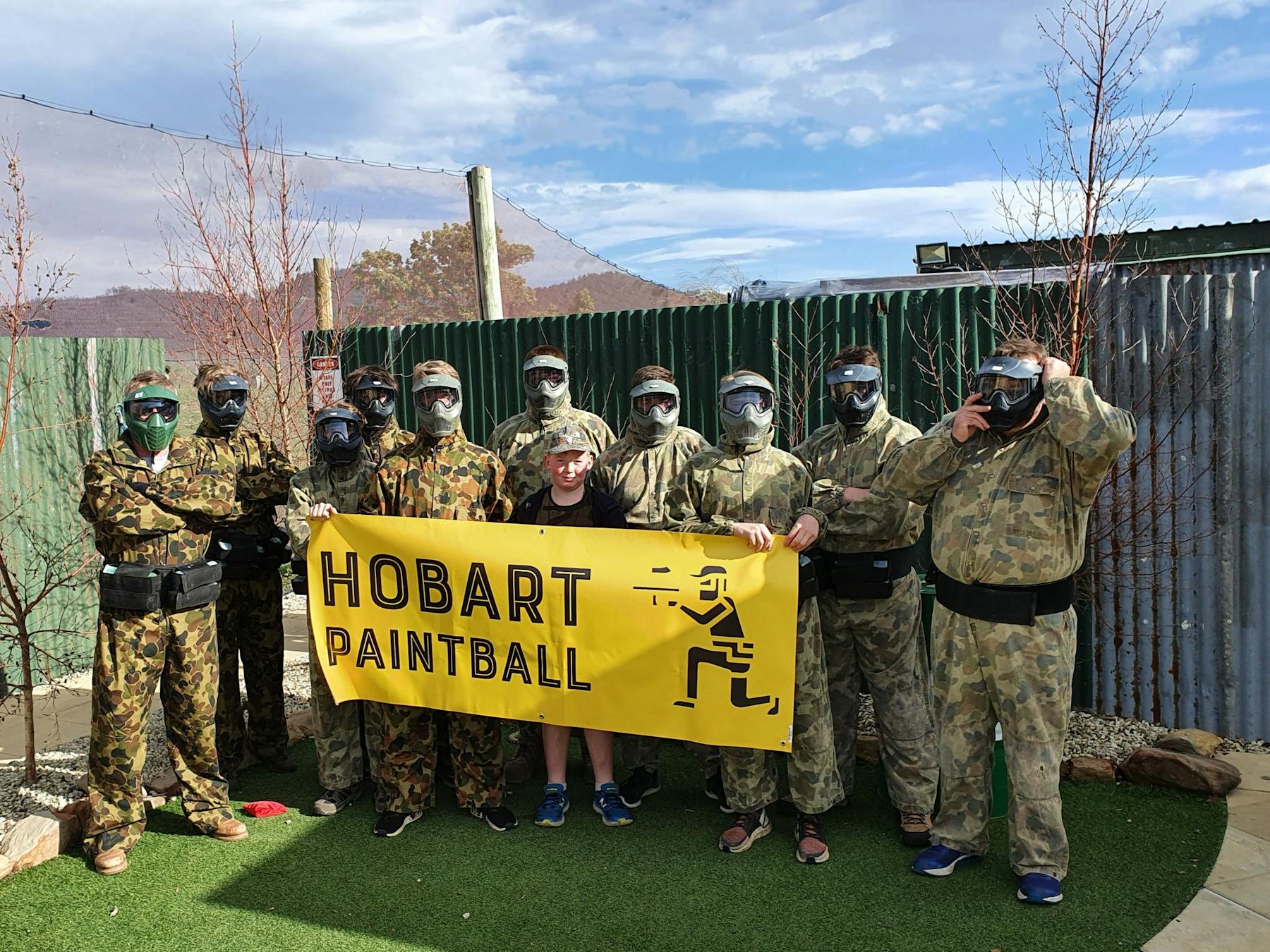 Pre Paintball game group photo