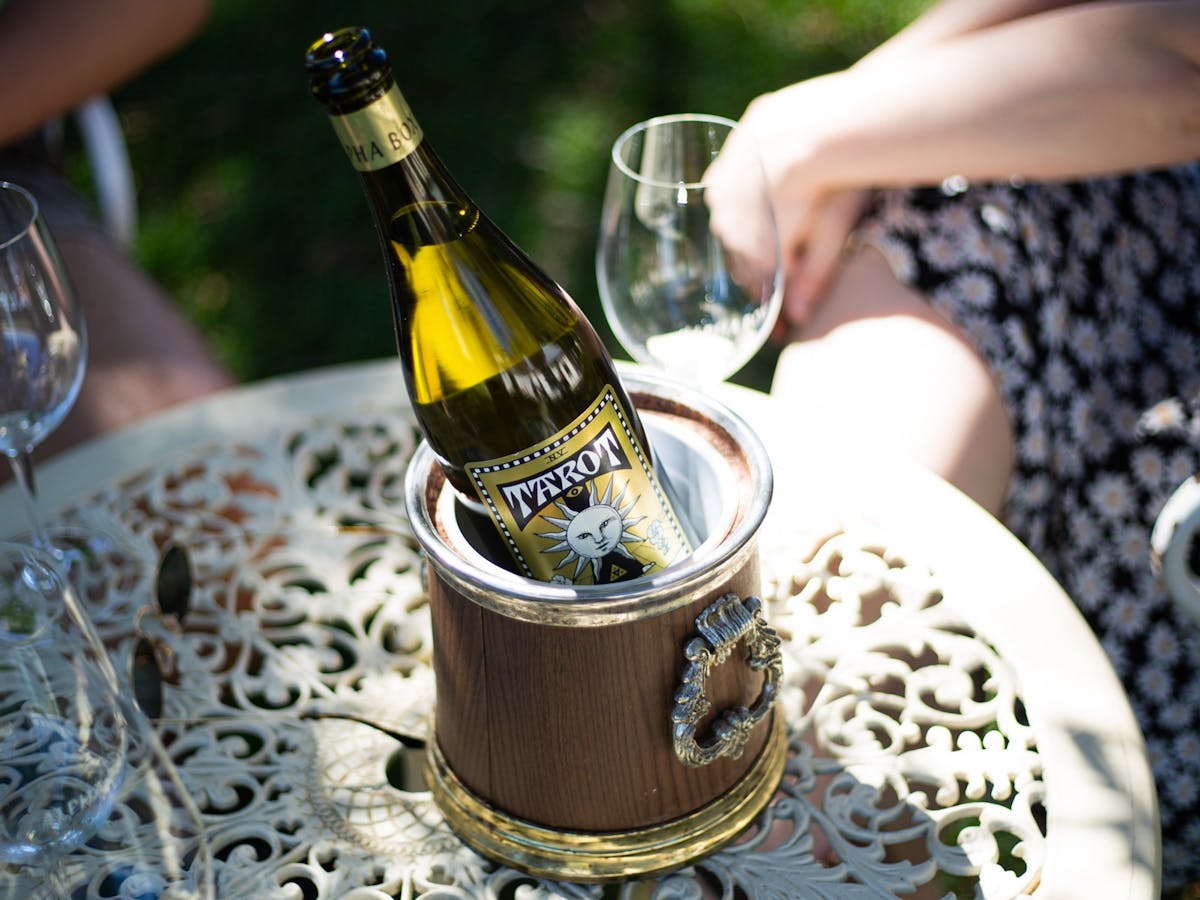 Tarot Prosecco, our drink of choice to sip in the sun.