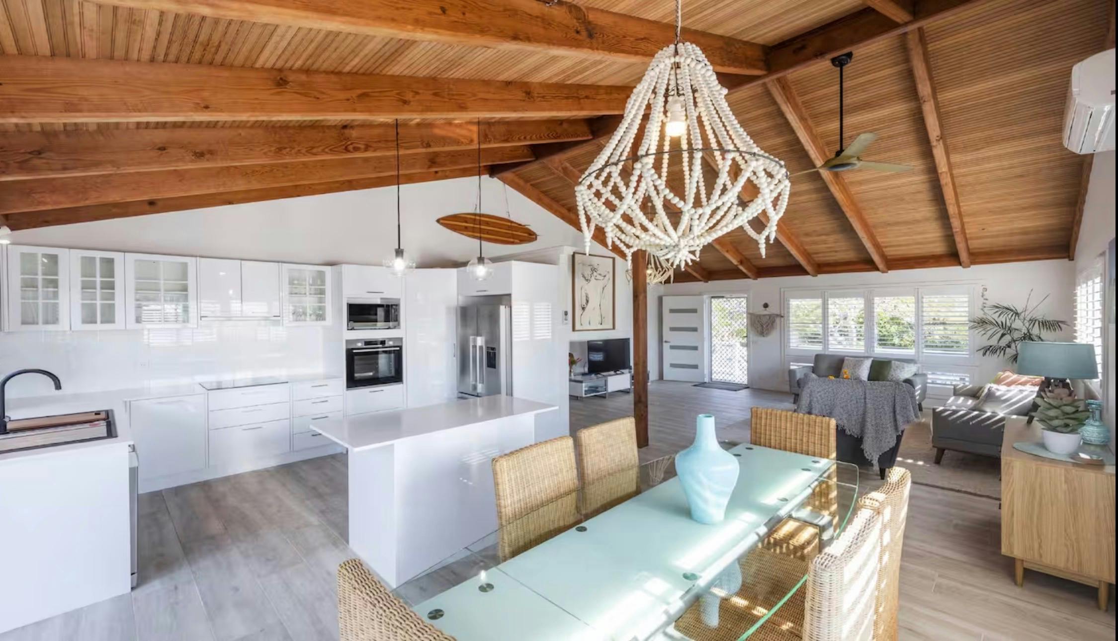 Open plan living at Copacabana house Yamba