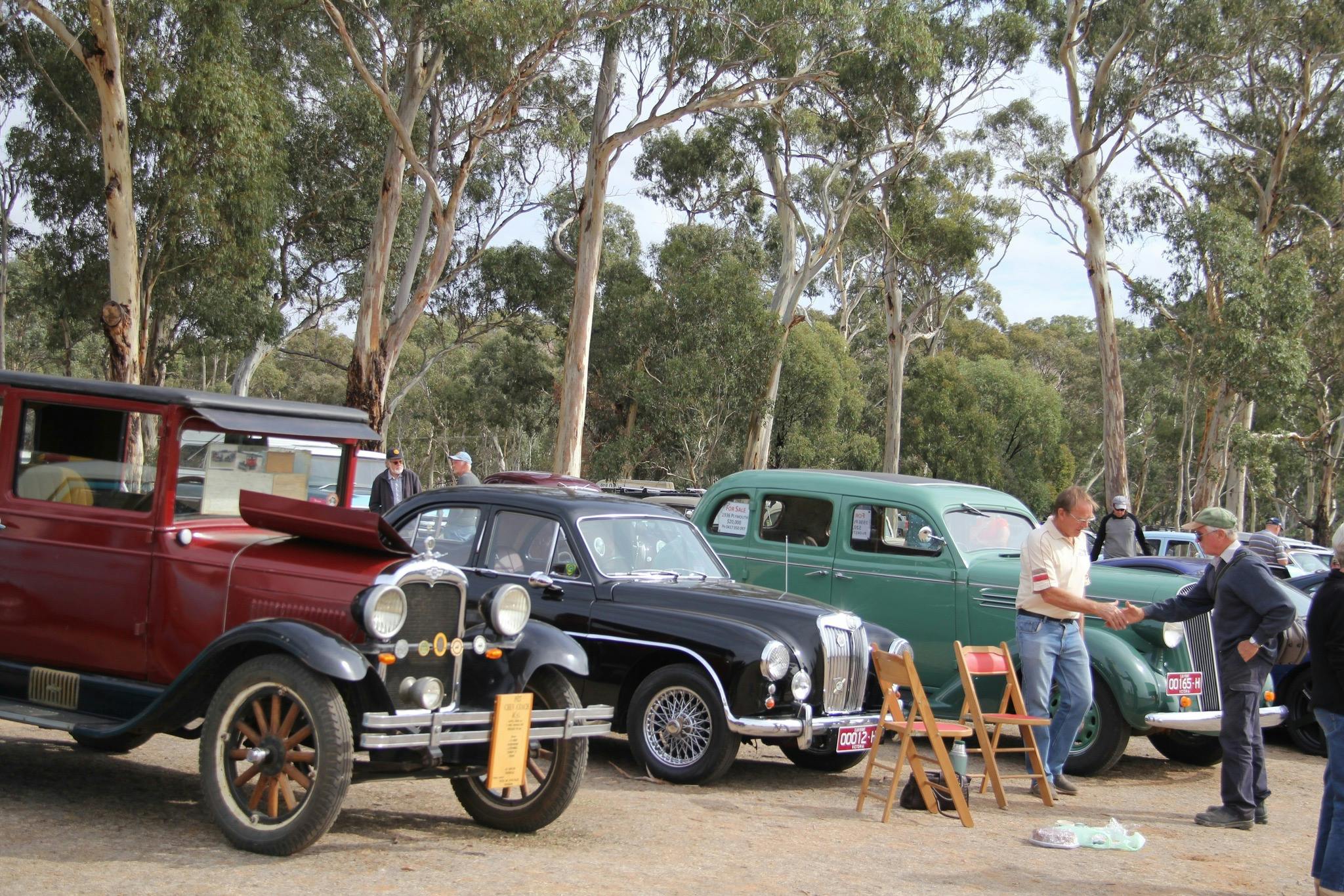 Historical cars on display