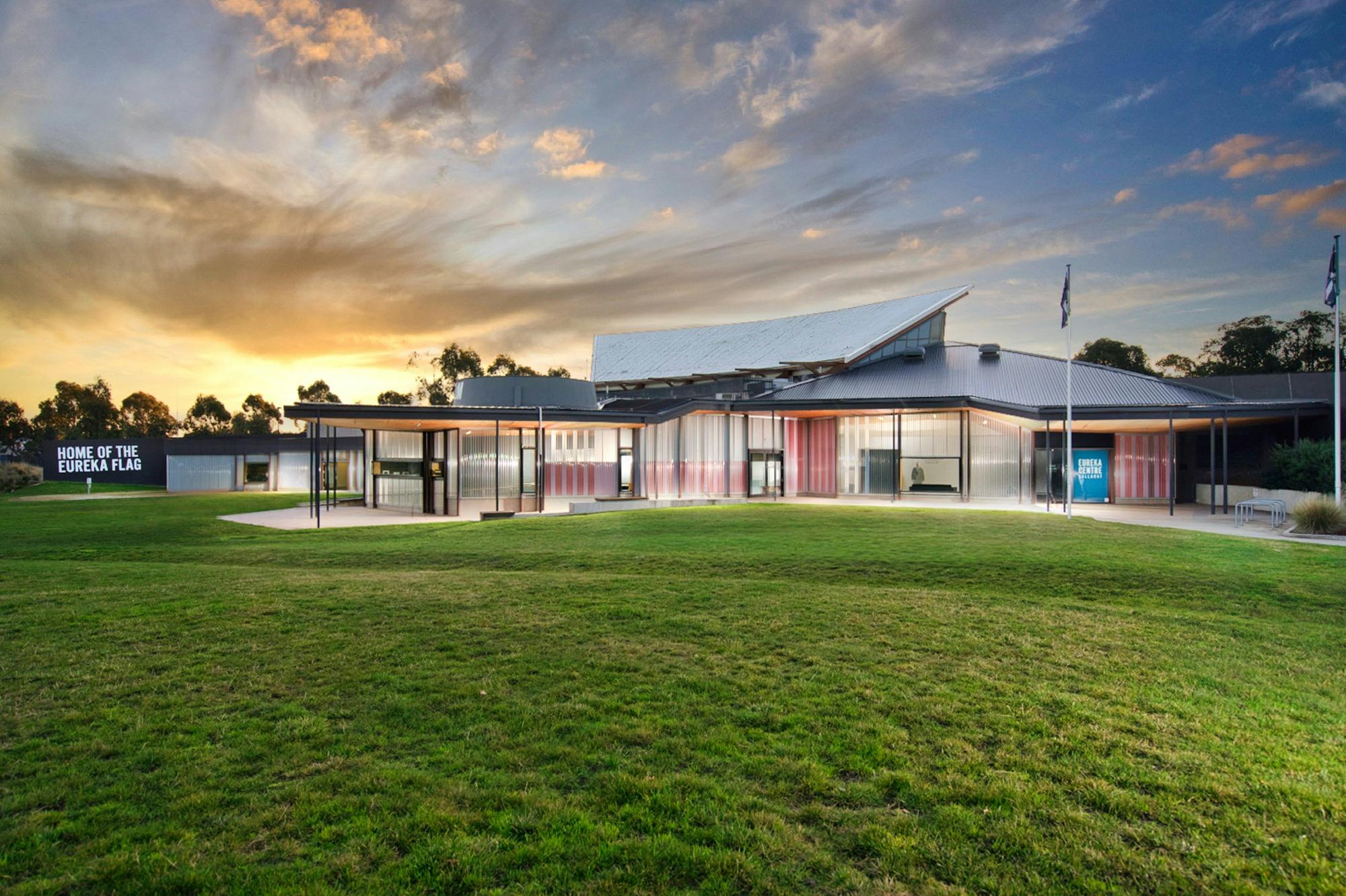 Eureka Centre Ballarat is a museum at the site of the 1854 Eureka Stockade.